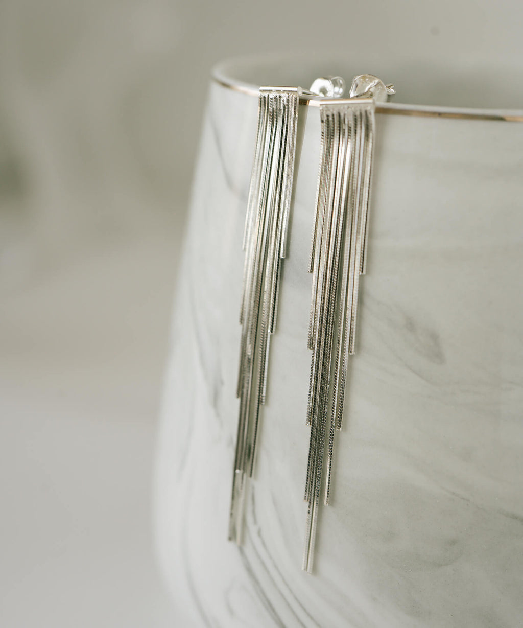 18K Gold Plated Sterling Silver Fringe Earrings | LARIA