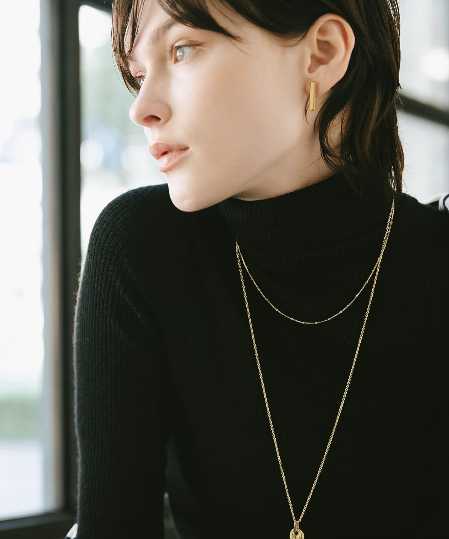 18K Gold Plated Sterling Silver Minimal Bar Earrings | LOKA