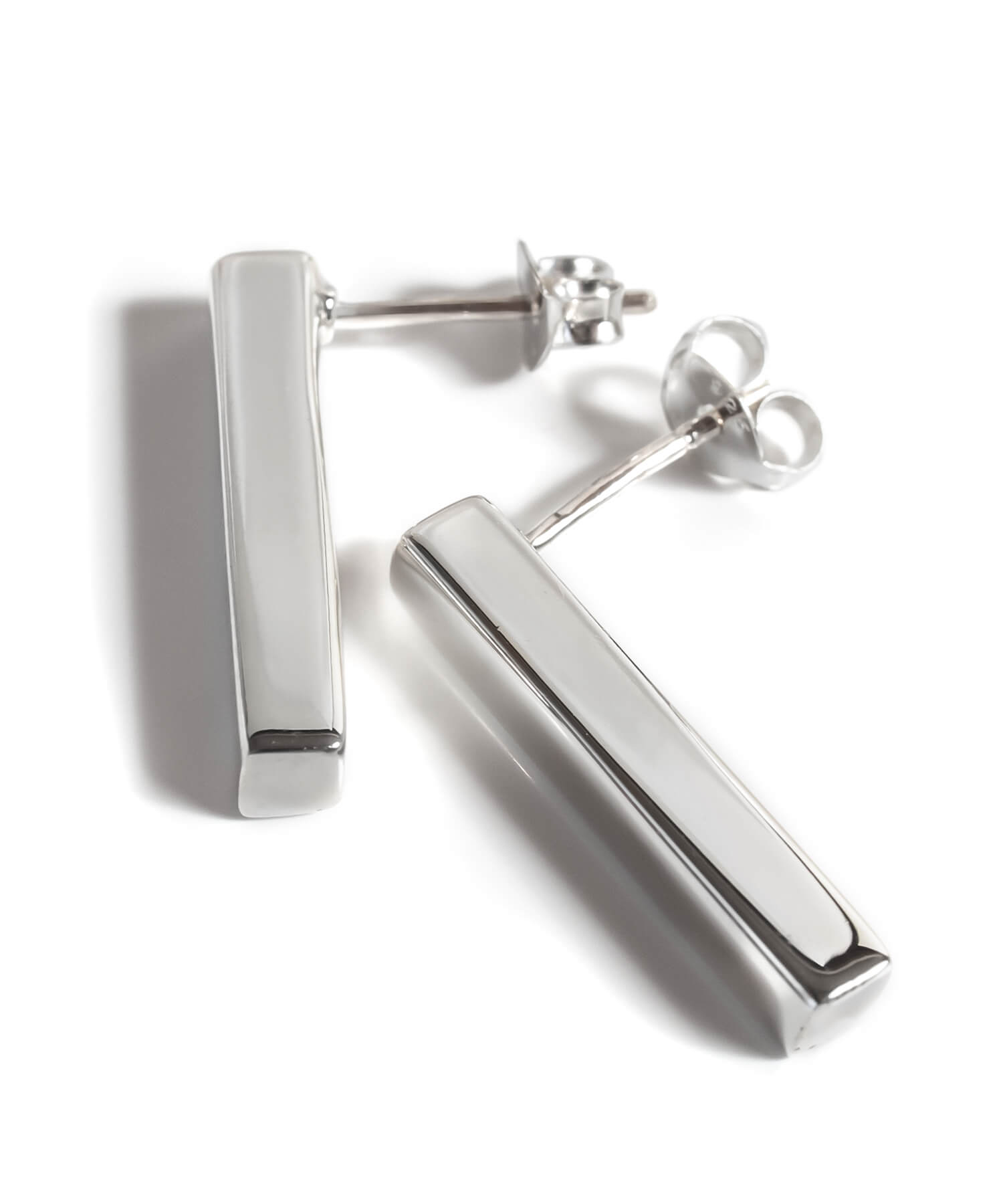 18K Gold Plated Sterling Silver Minimal Bar Earrings | LOKA