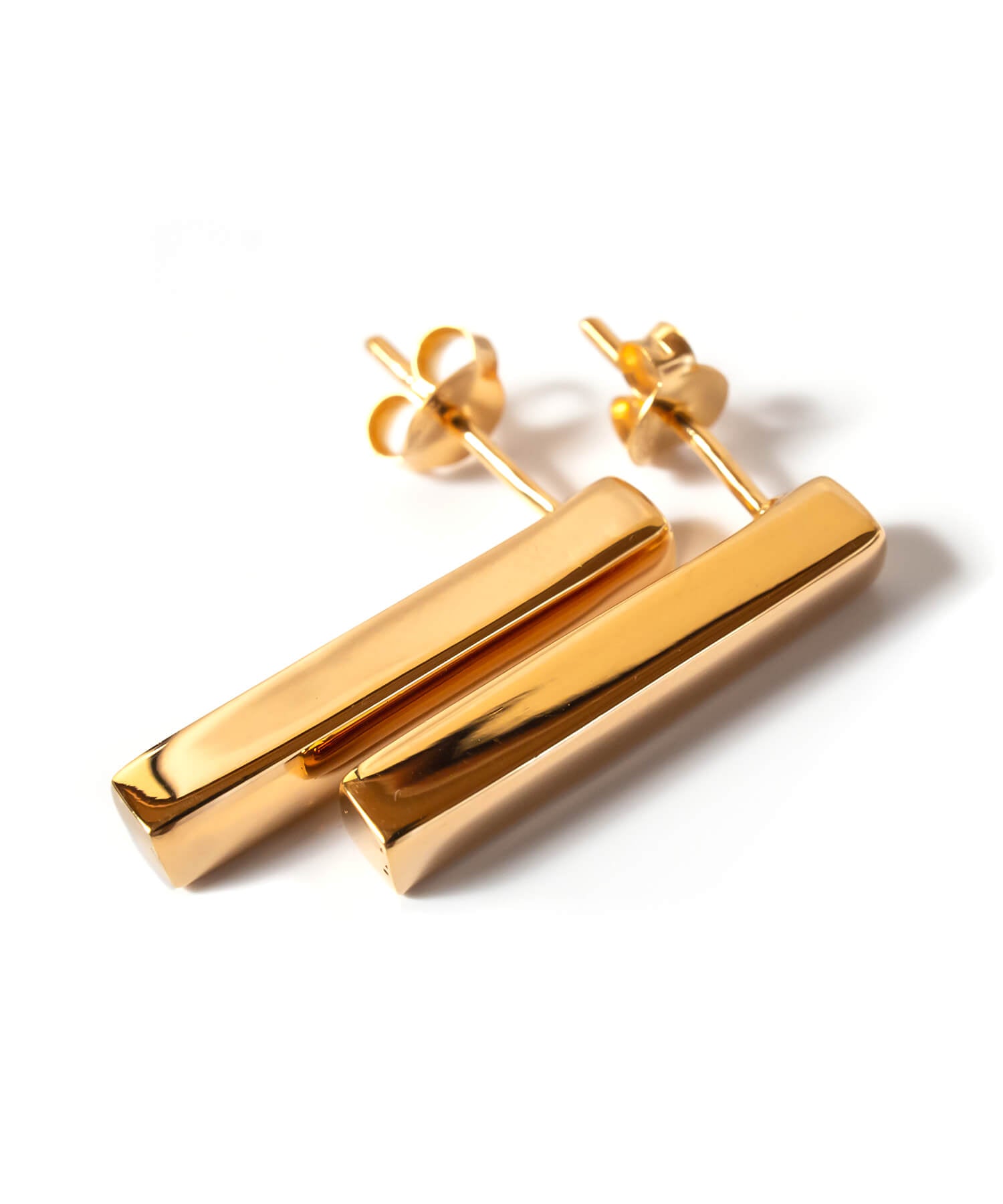 18K Gold Plated Sterling Silver Minimal Bar Earrings | LOKA