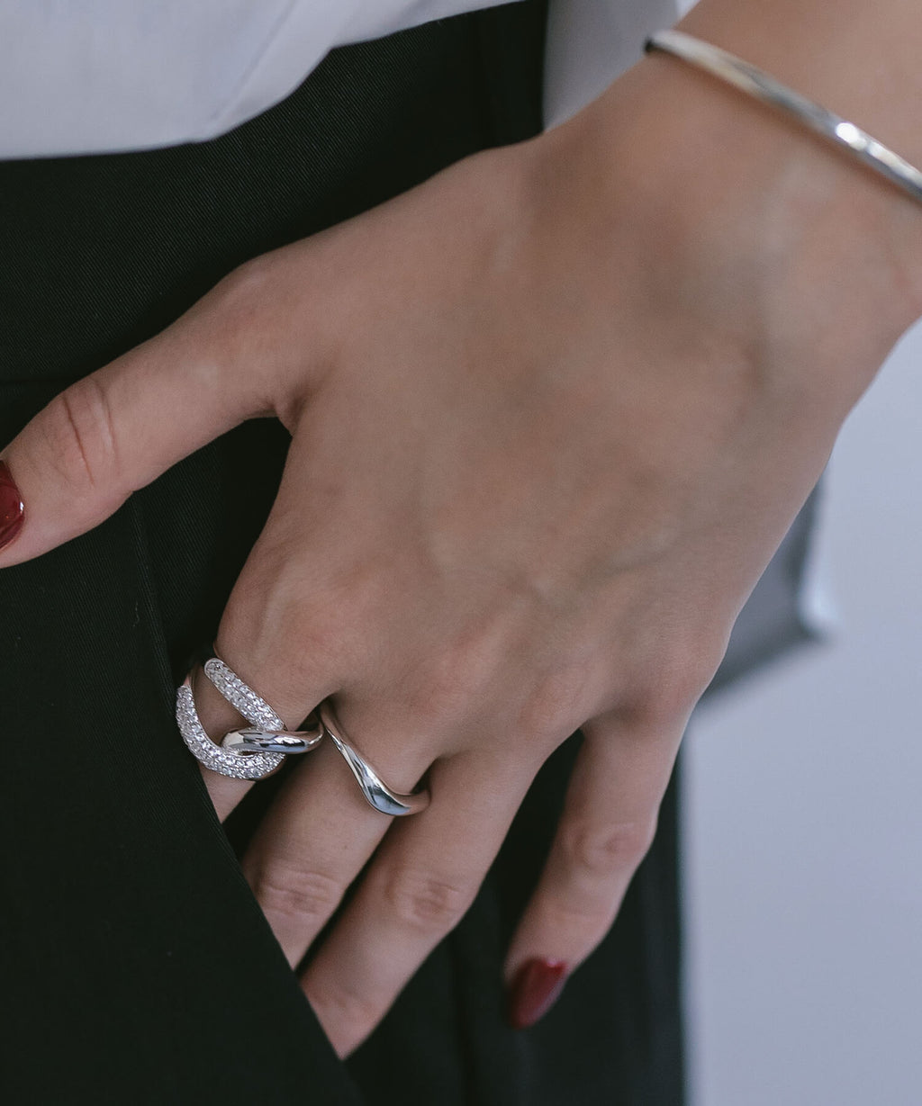 925 Sterling Silver Wave Ring | LOROC