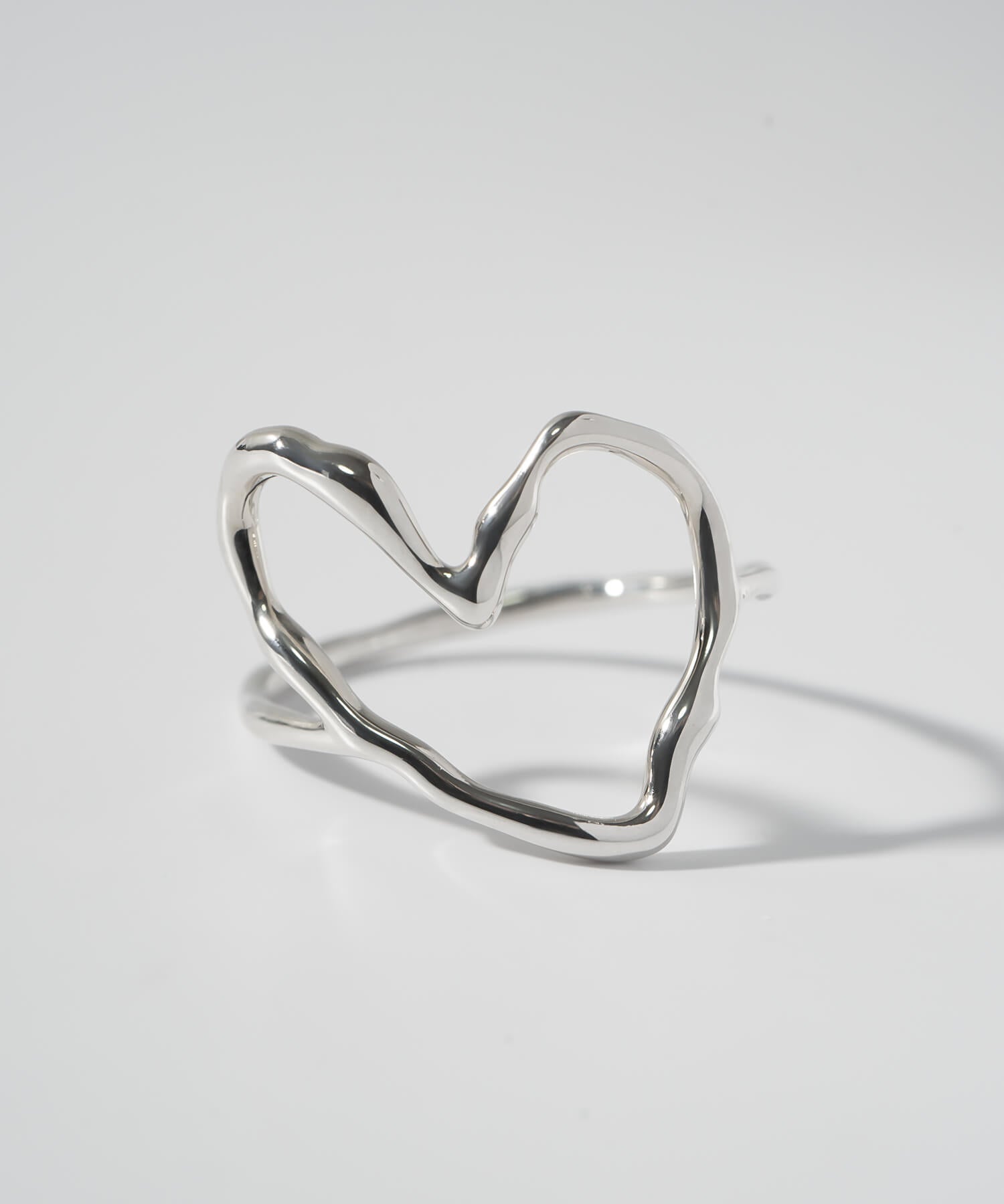 18K Gold Plated Sterling Silver Heart Flow Ring | HEART FLOW