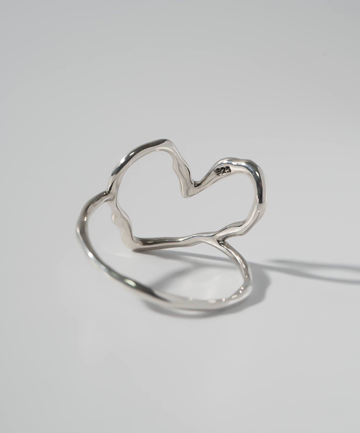 18K Gold Plated Sterling Silver Heart Flow Ring | HEART FLOW