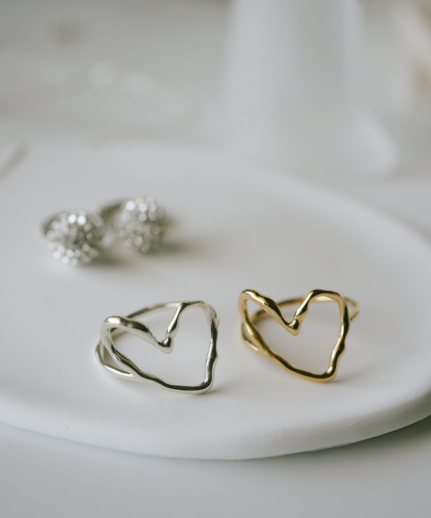 18K Gold Plated Sterling Silver Heart Flow Ring | HEART FLOW