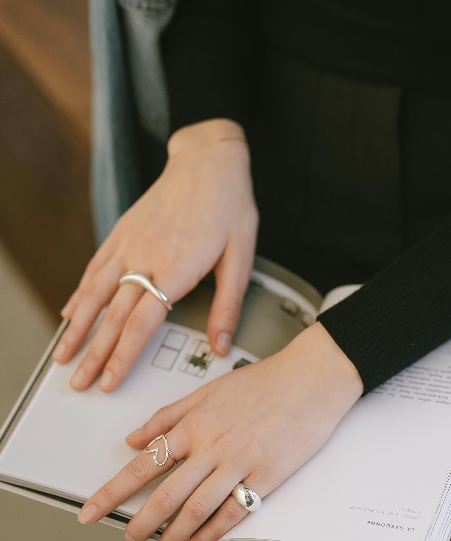 18K Gold Plated Sterling Silver Heart Flow Ring | HEART FLOW