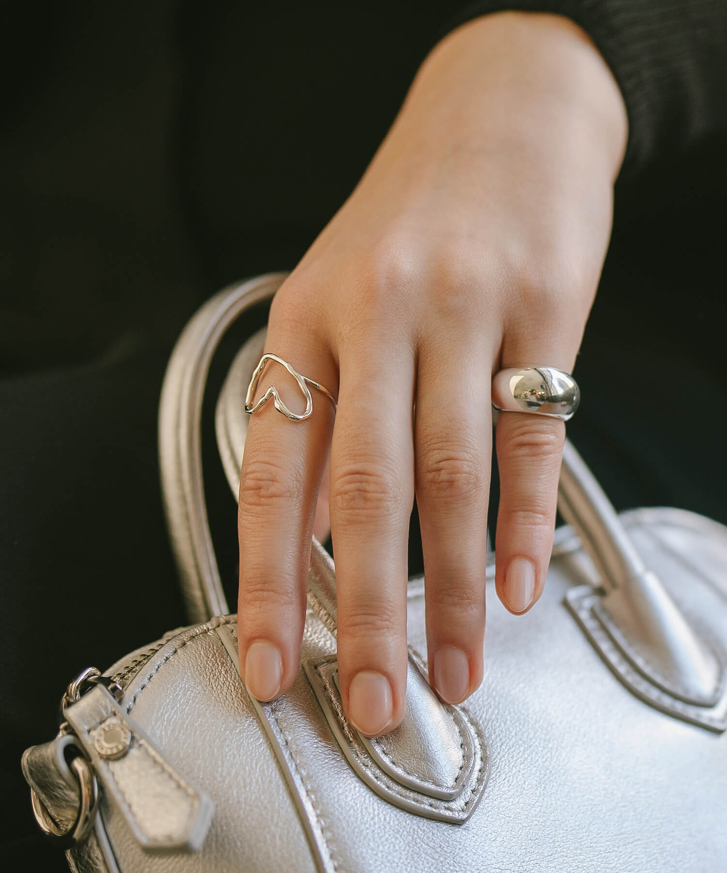 18K Gold Plated Sterling Silver Heart Flow Ring | HEART FLOW