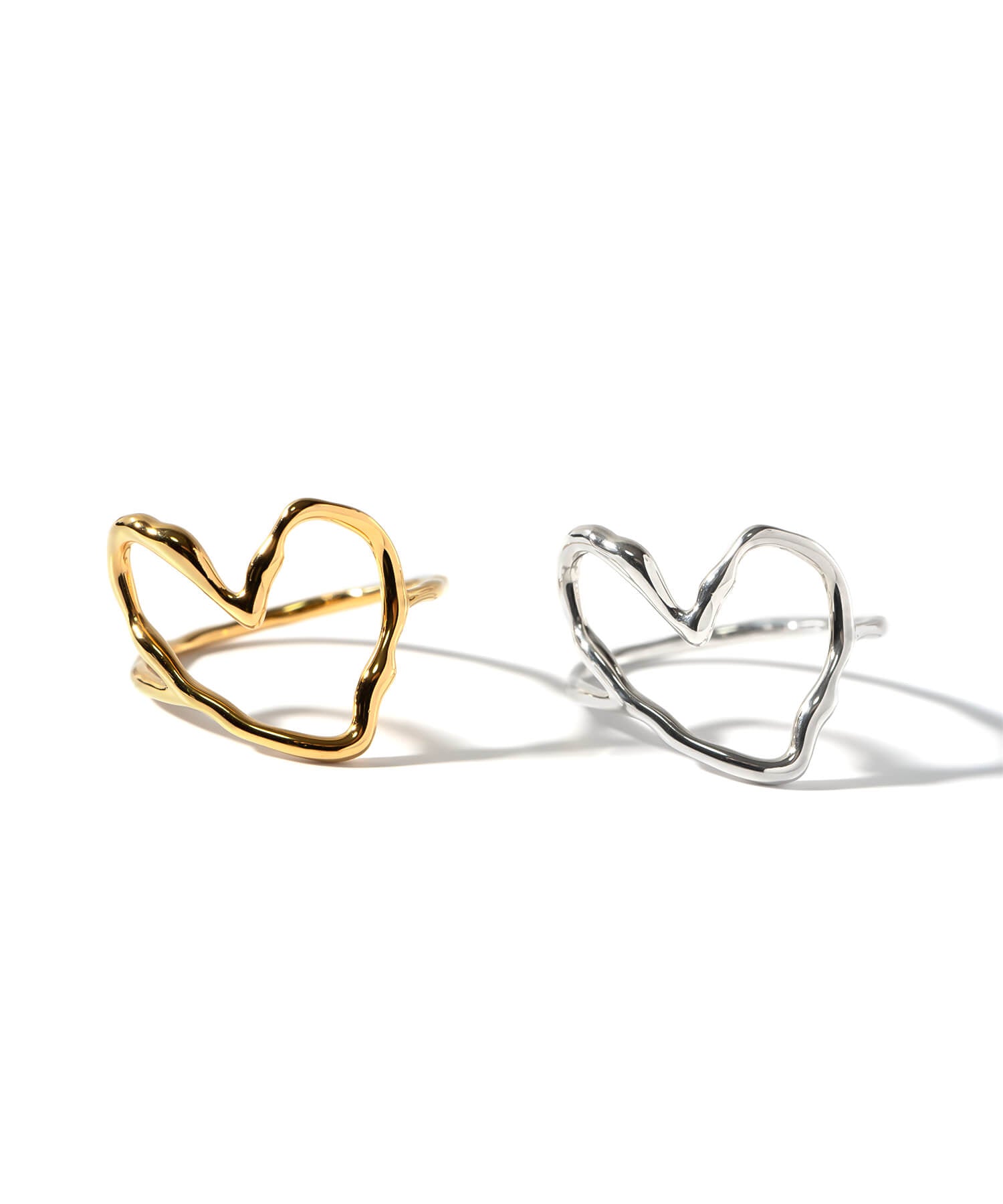 18K Gold Plated Sterling Silver Heart Flow Ring | HEART FLOW