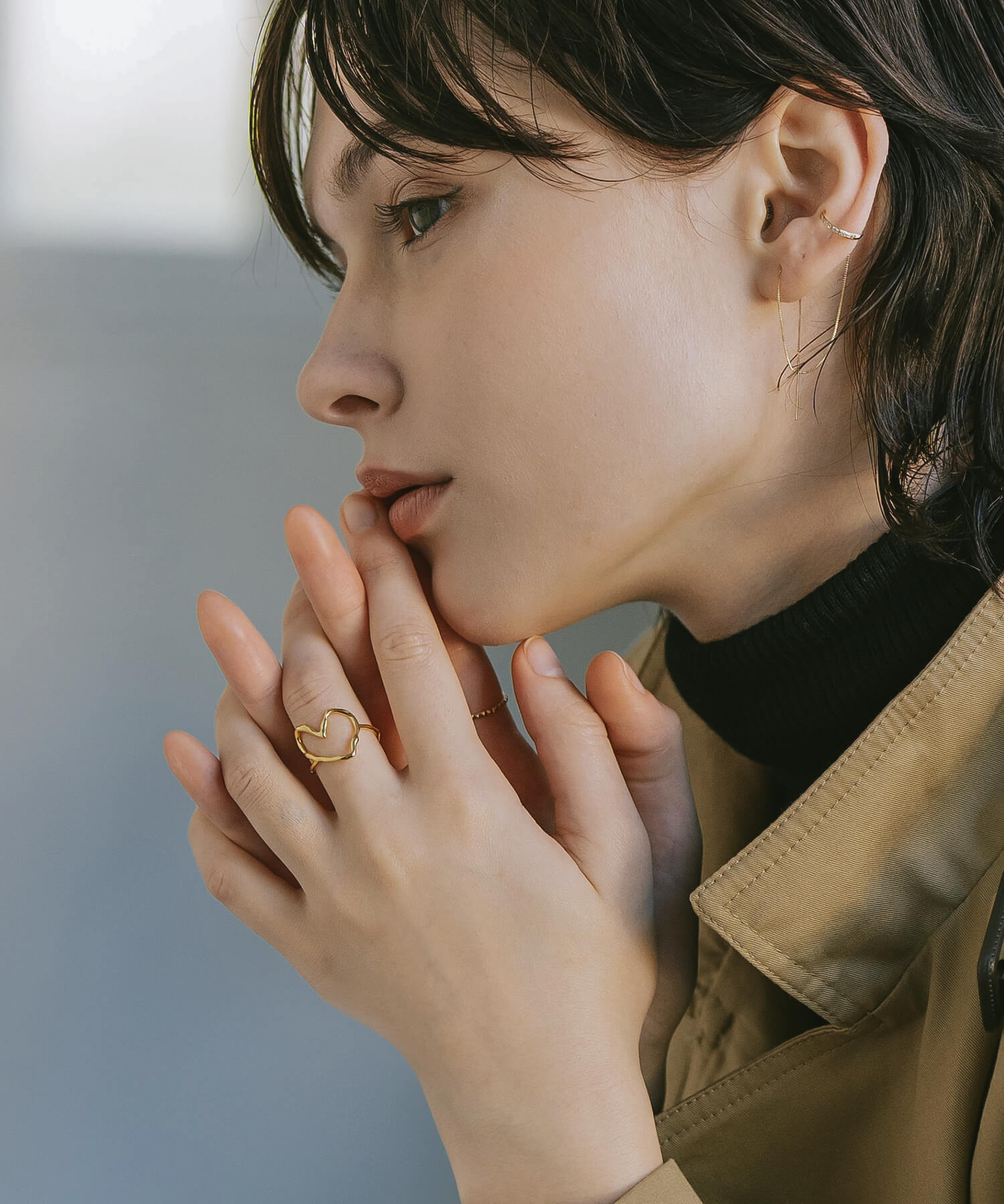 18K Gold Plated Sterling Silver Heart Flow Ring | HEART FLOW