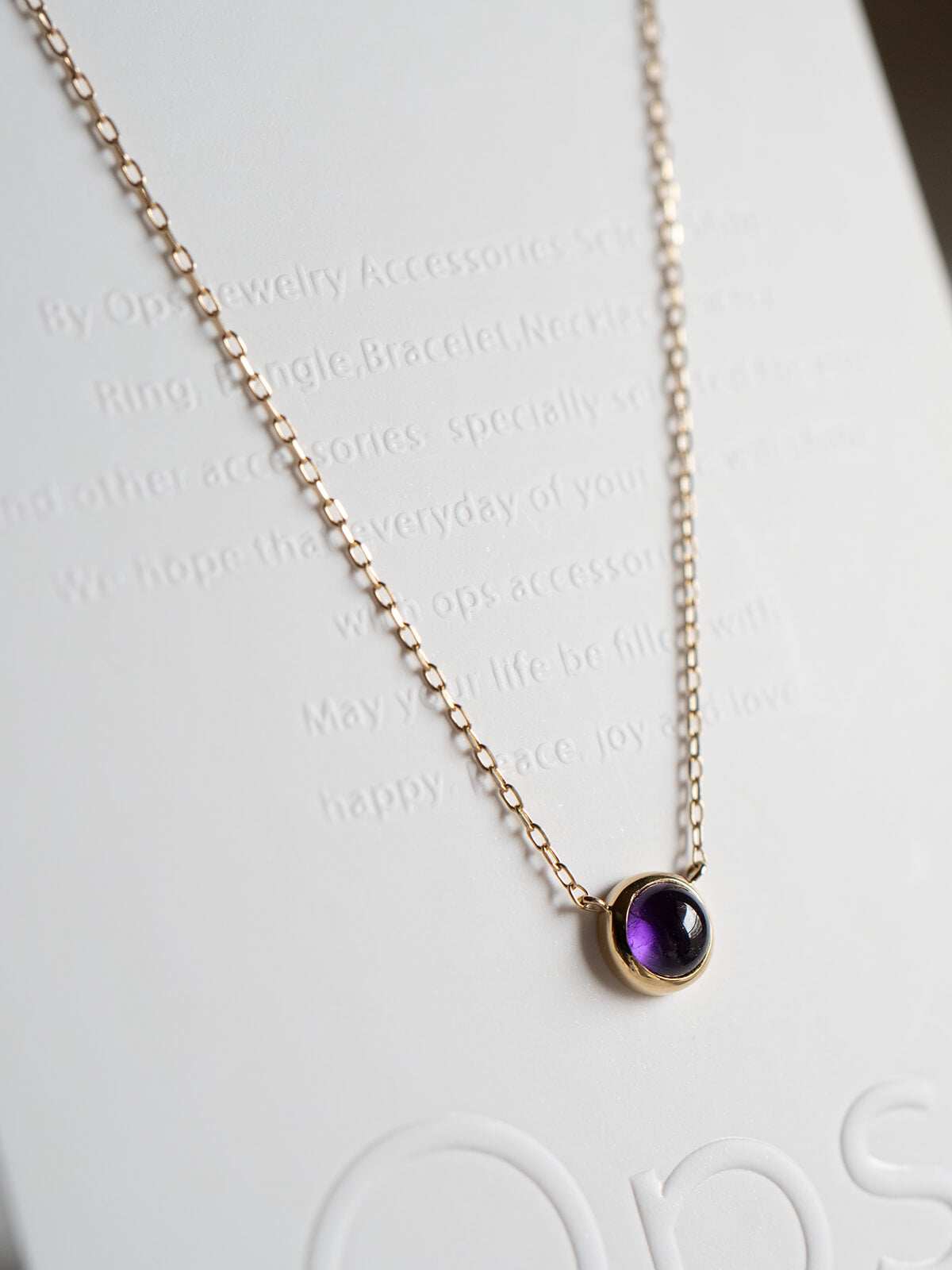 Amethyst necklace detail