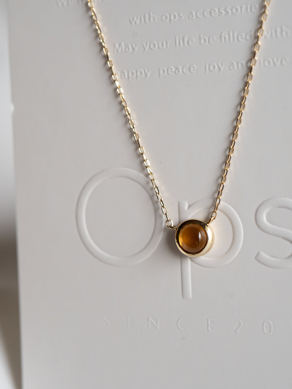 Citrine necklace detail