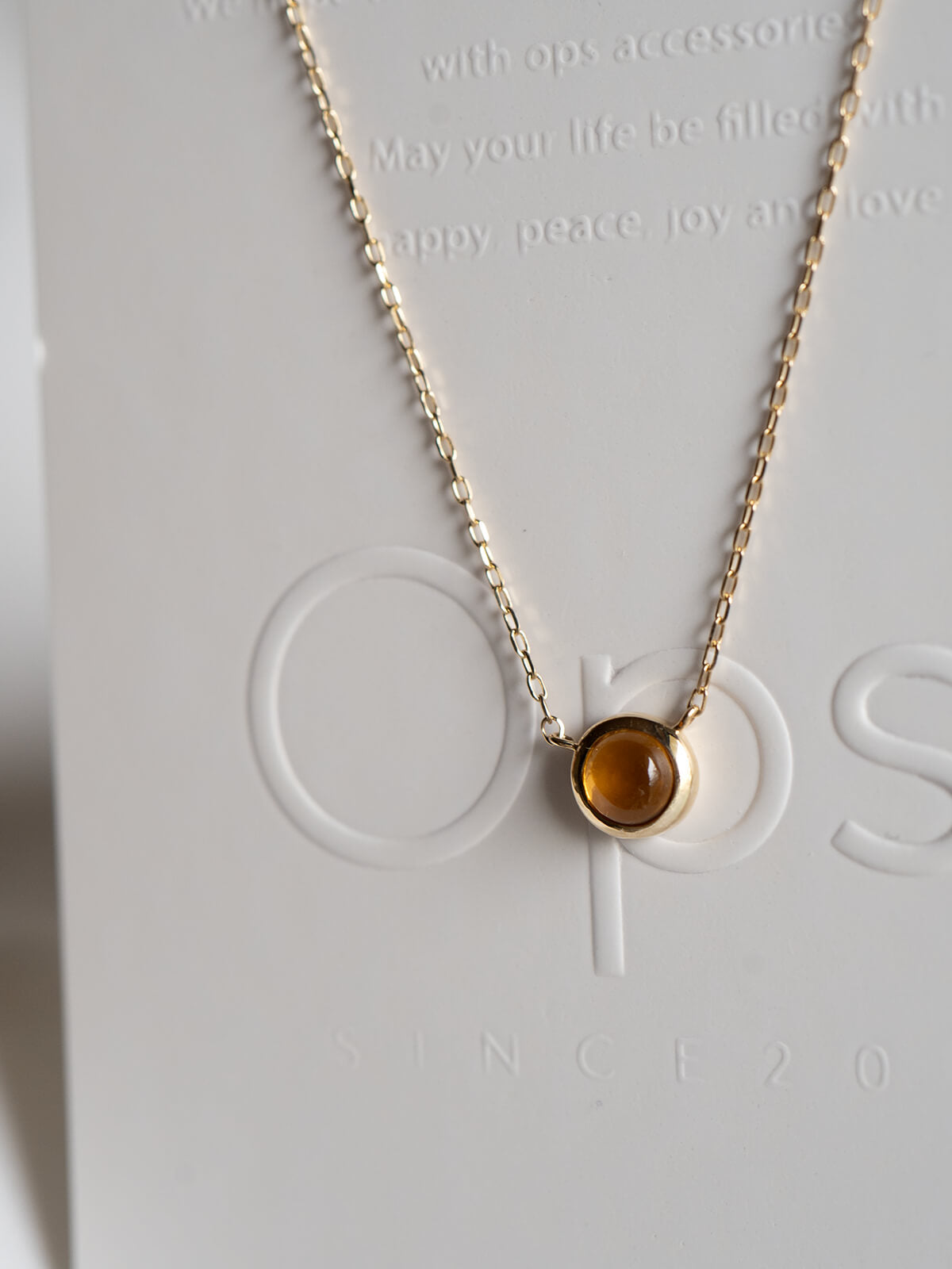 Citrine necklace detail