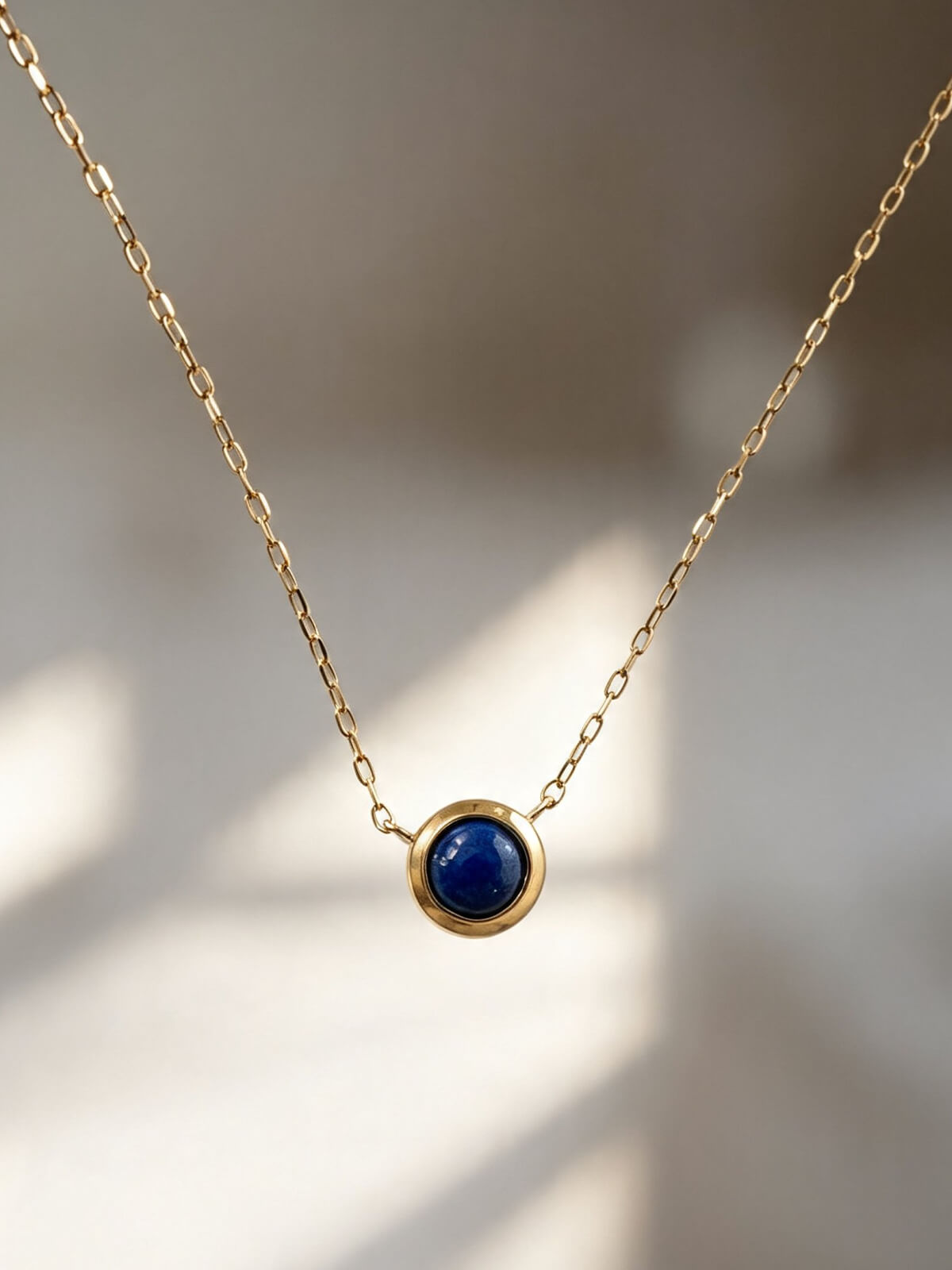 Lapis lazuli necklace detail