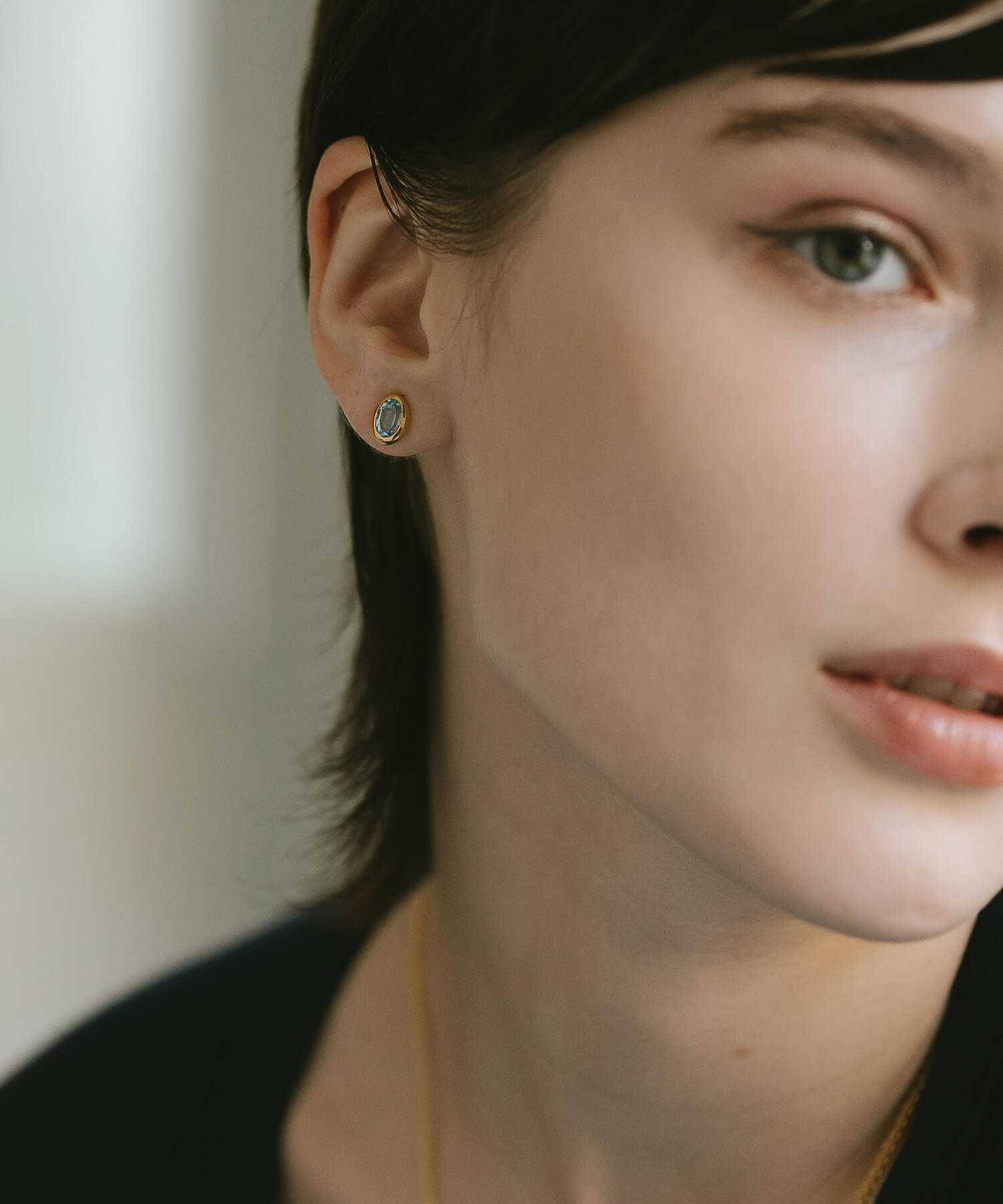 Rhodos Gem Drop Earring | LUZINE