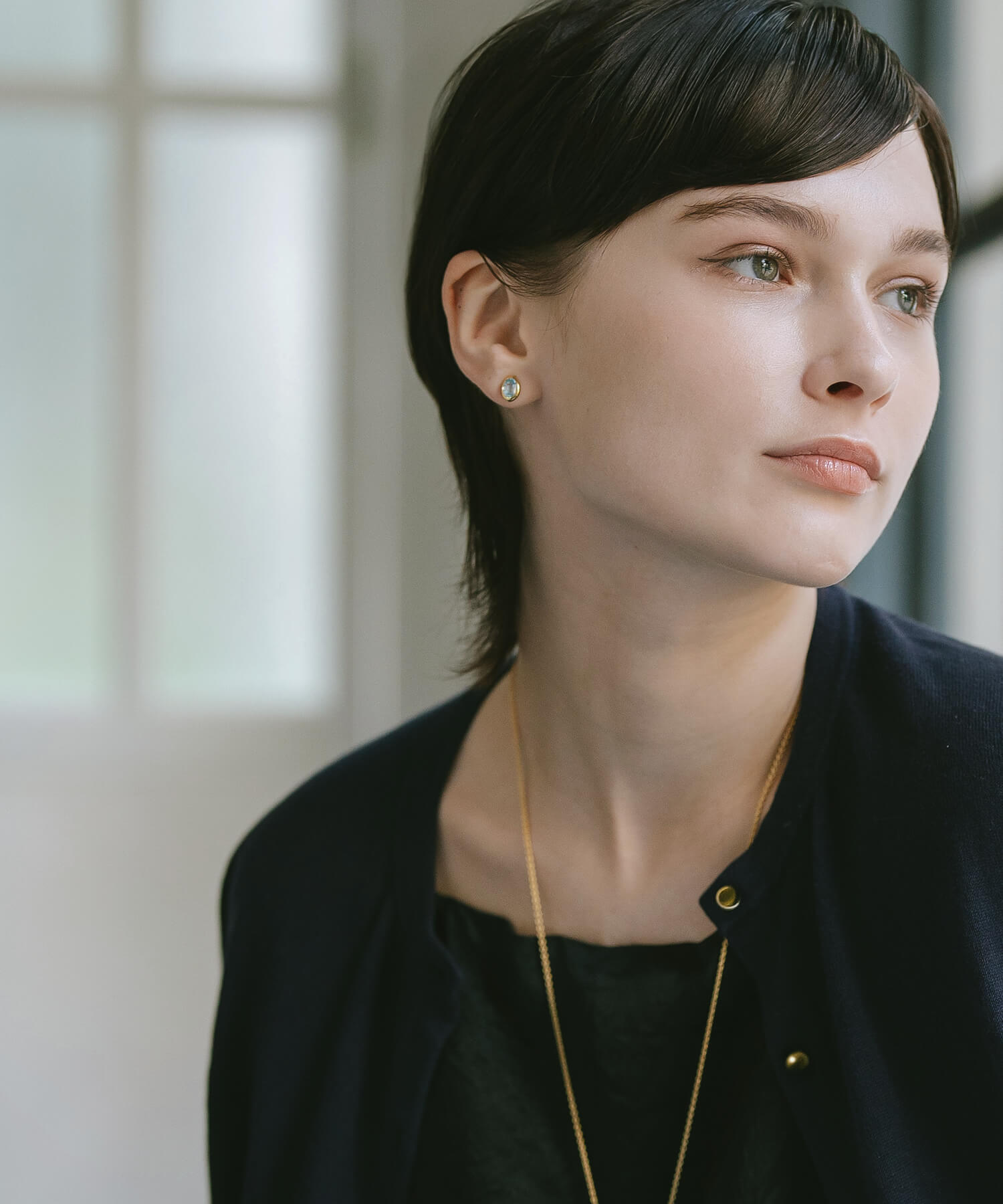 Rhodos Gem Drop Earring | LUZINE