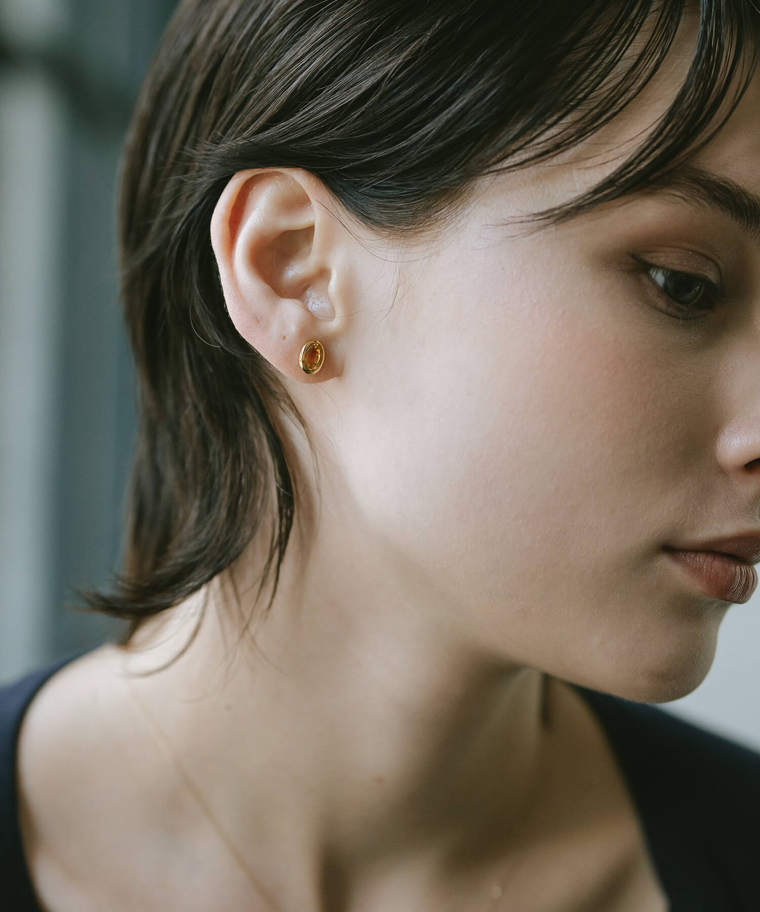 Rhodos Gem Drop Earring | LUZINE