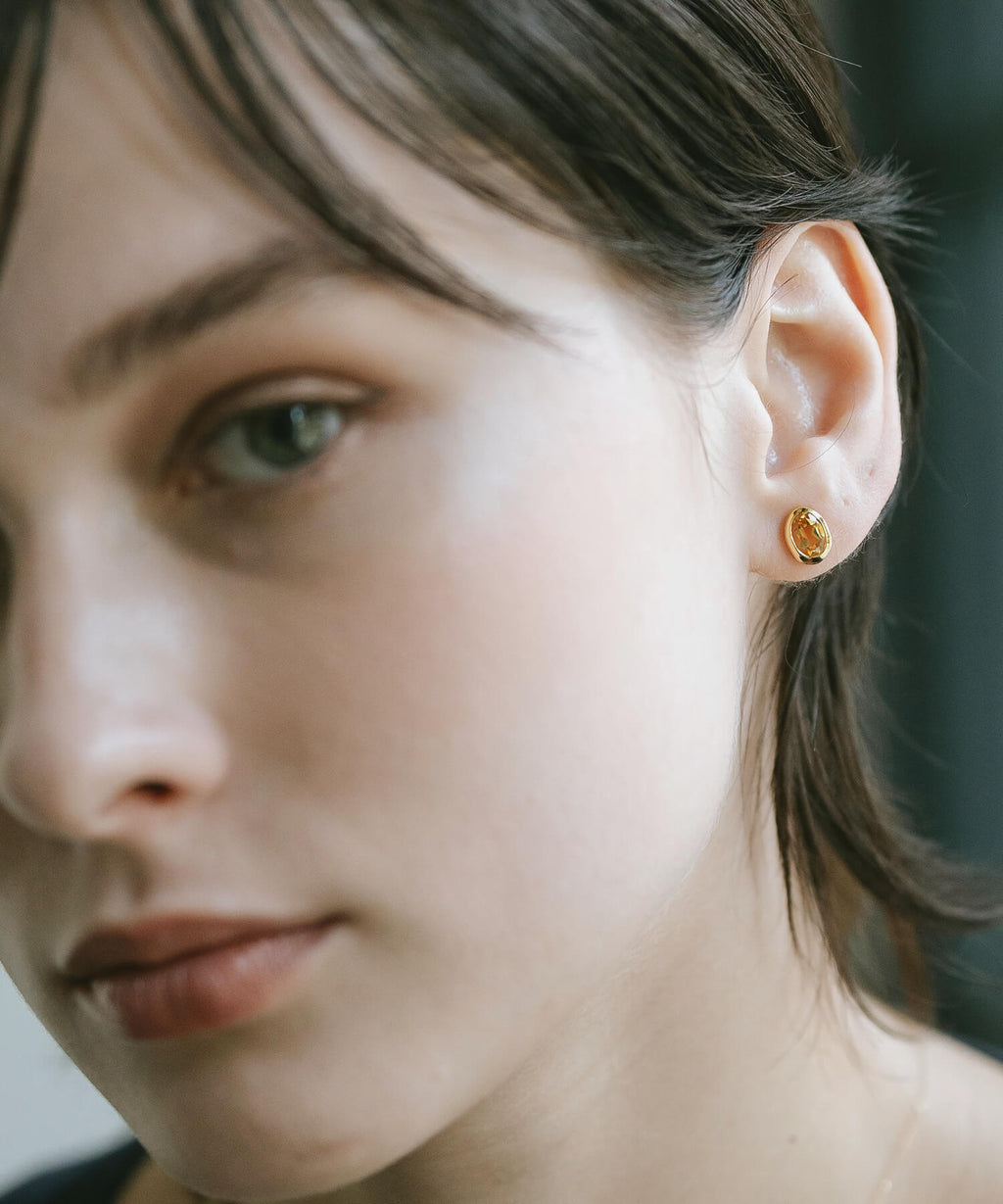Rhodos Gem Drop Earring | LUZINE