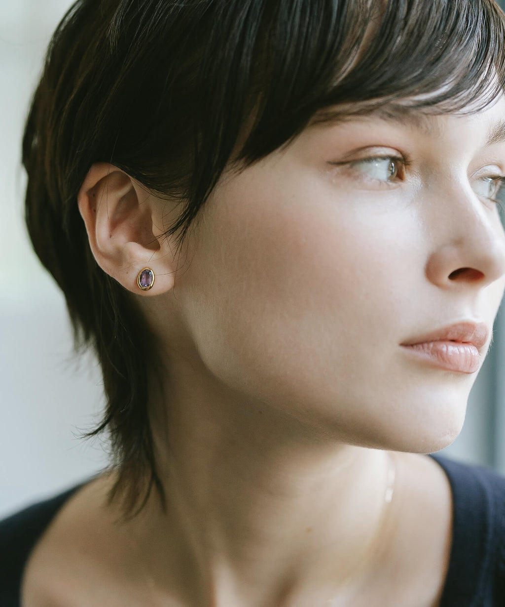 Rhodos Gem Drop Earring | LUZINE