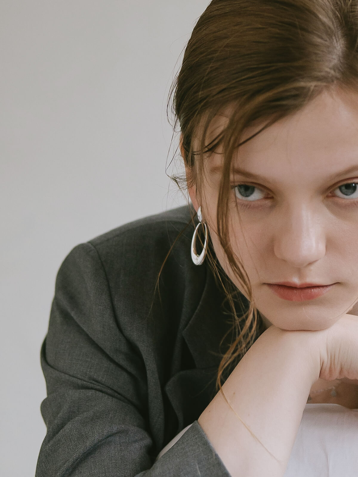 Silver925 Oval Swing Earrings | LYOMRA-PE