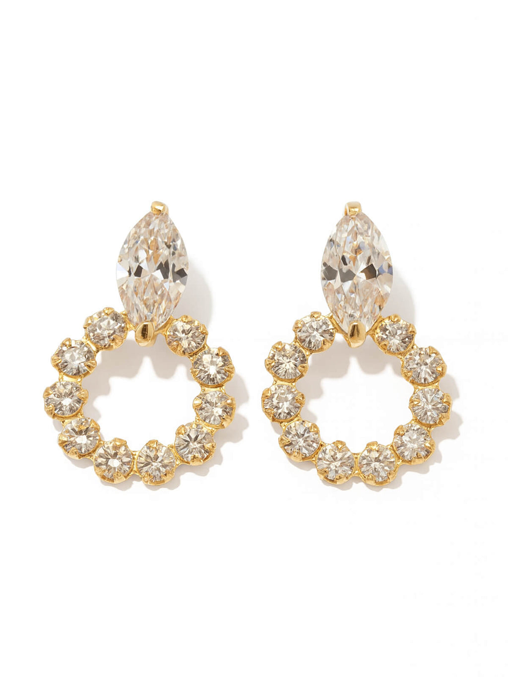 18K Gold Divine Gaze Glint Earrings | MAQUIGIA