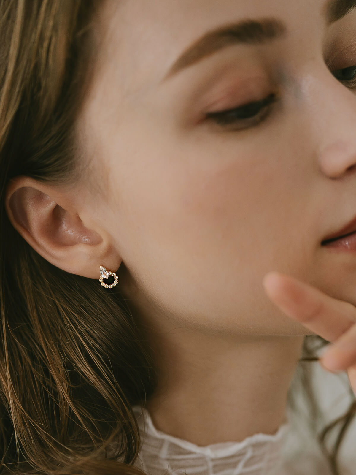 K18 DIVINE GAZE GLINT Earrings | MAQUIGIA PIERCE