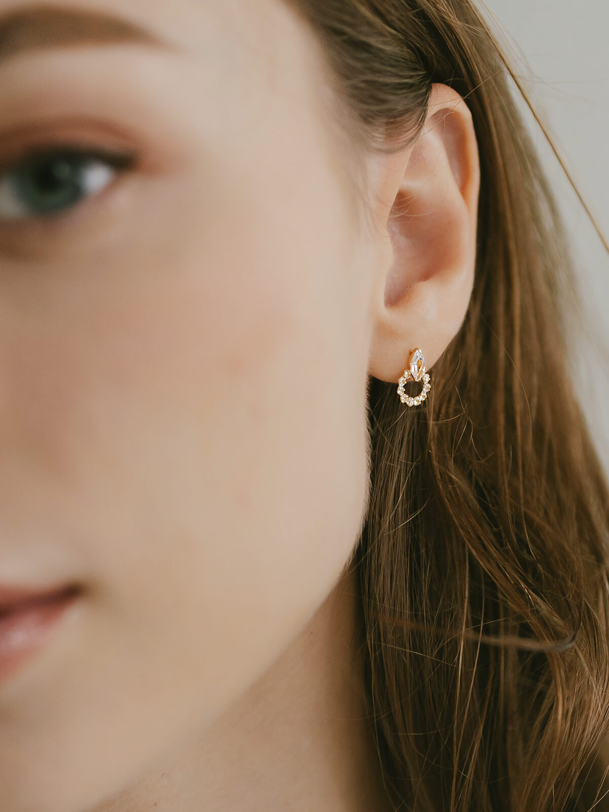 K18 DIVINE GAZE GLINT Earrings | MAQUIGIA PIERCE