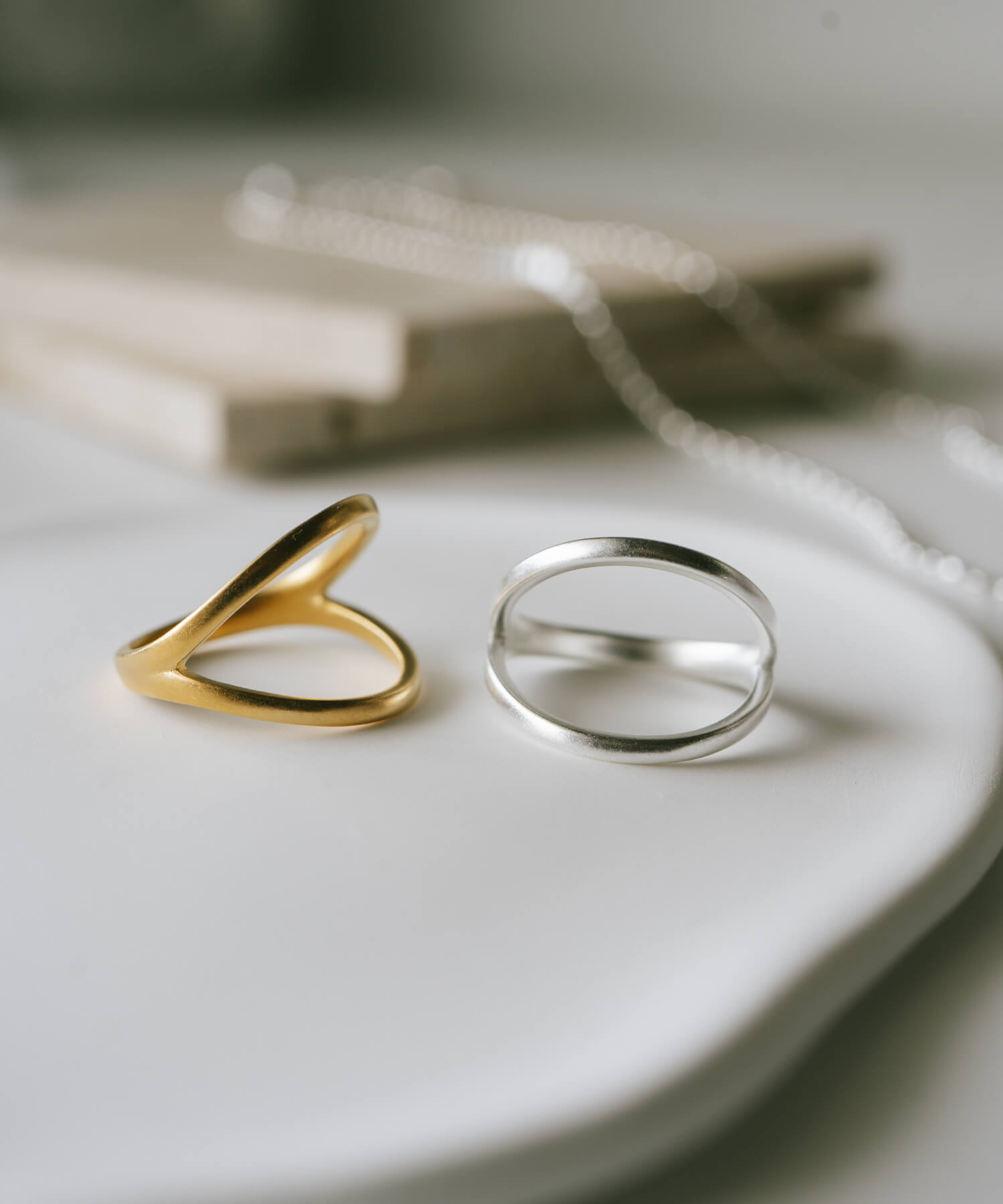 18K Gold Plated Sterling Silver Double Line Ring | MARKT