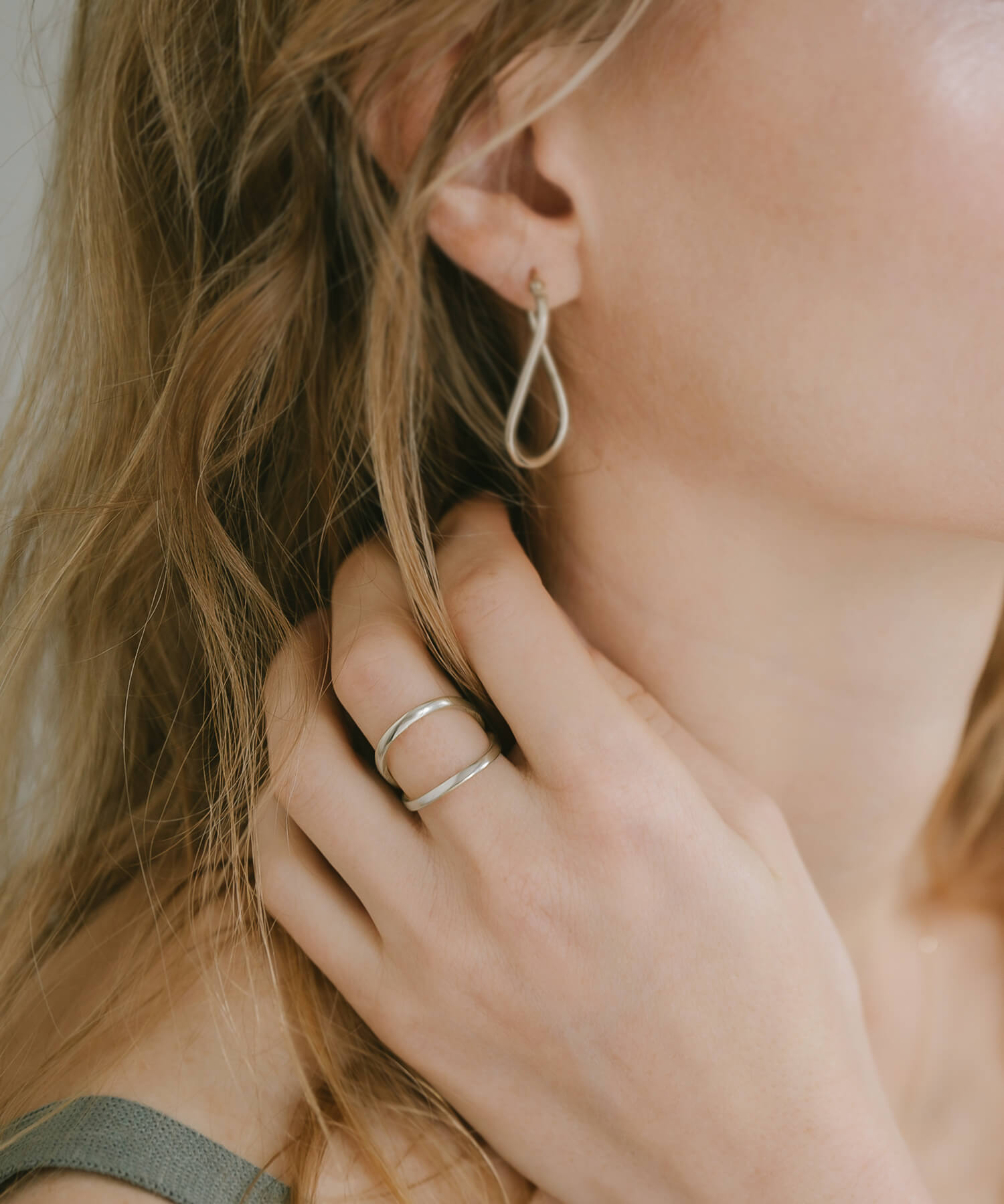 18K Gold Plated Sterling Silver Double Line Ring | MARKT