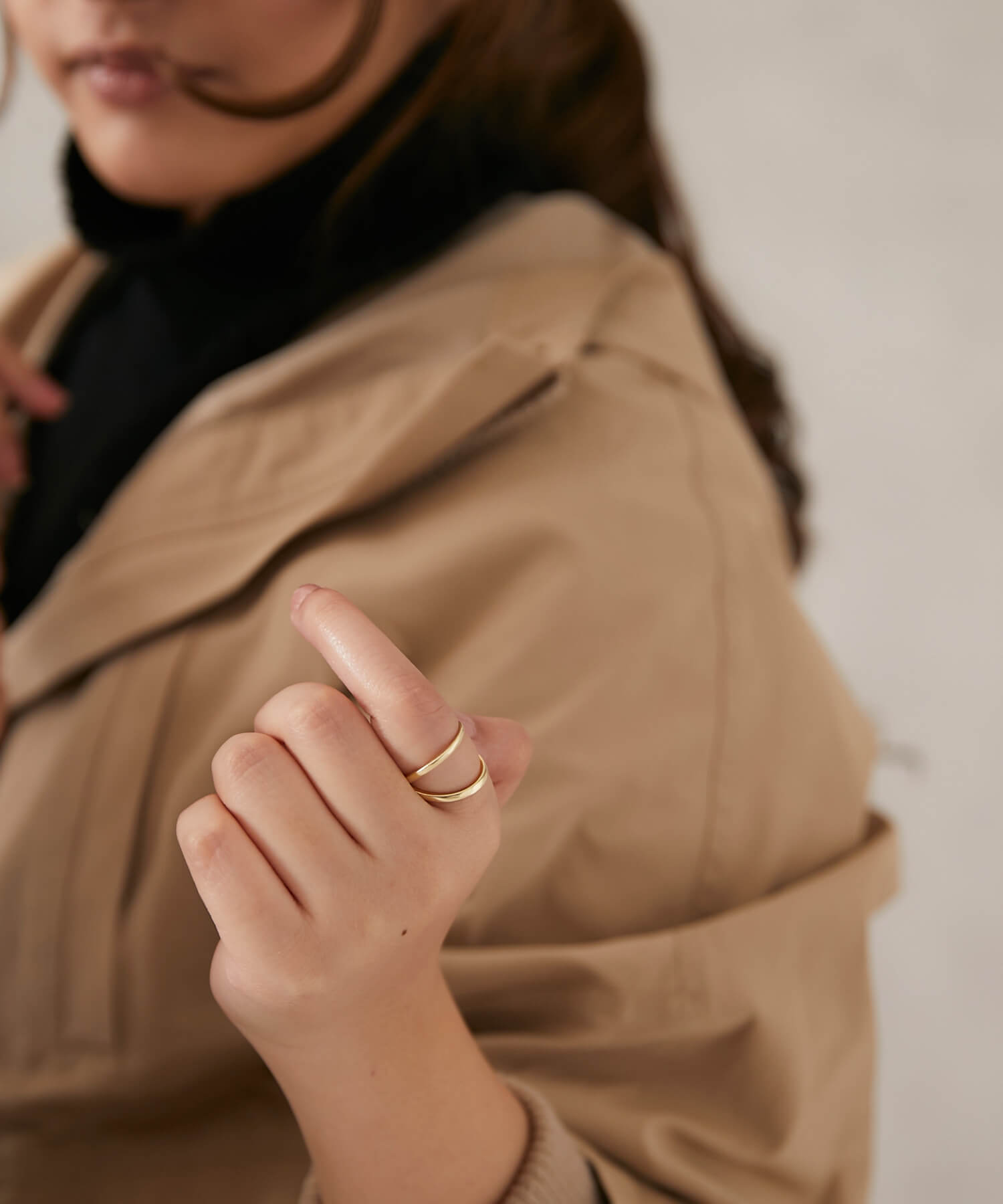 18K Gold Plated Sterling Silver Double Line Ring | MARKT