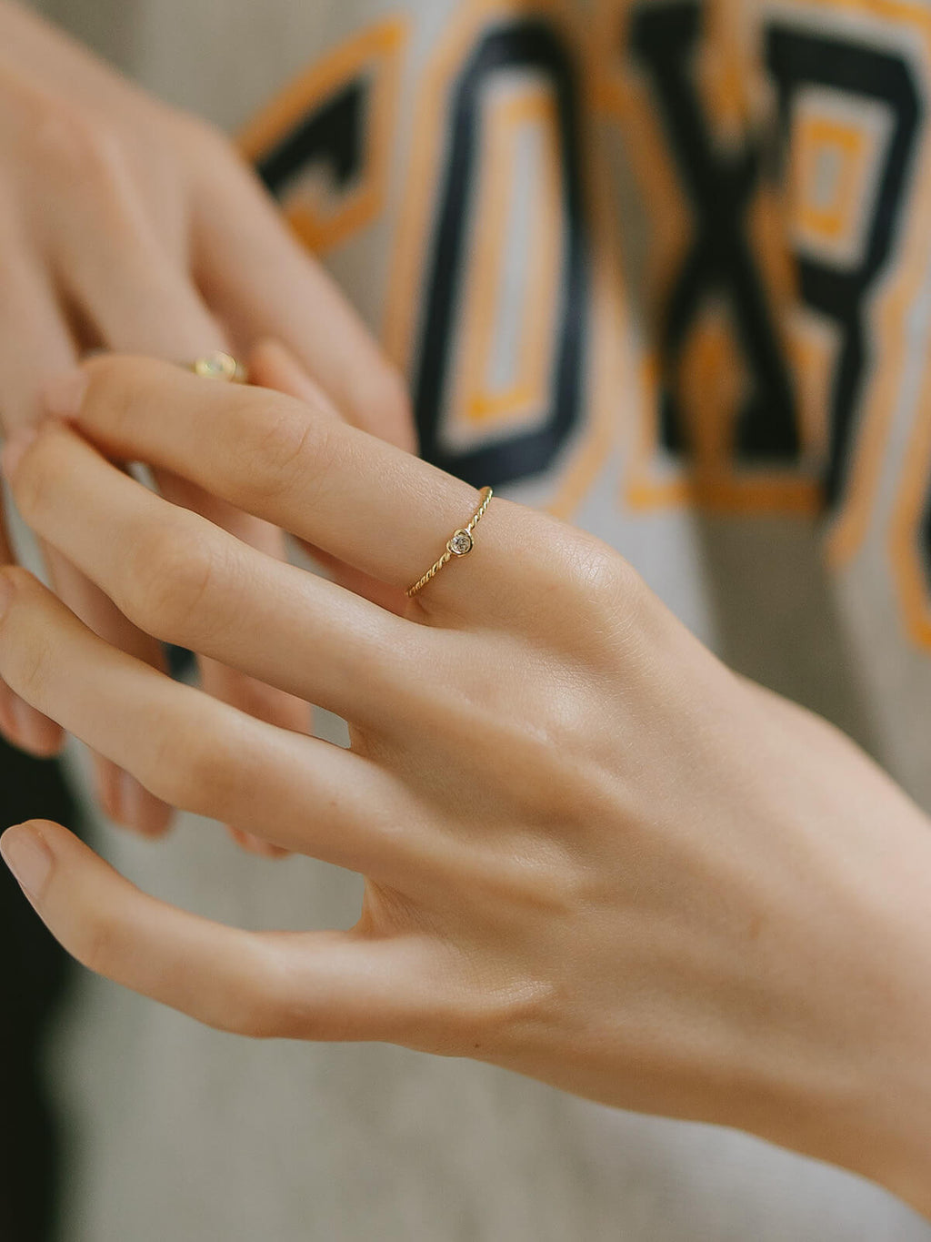 18K Gold Calyx Diamond Ring | MEON