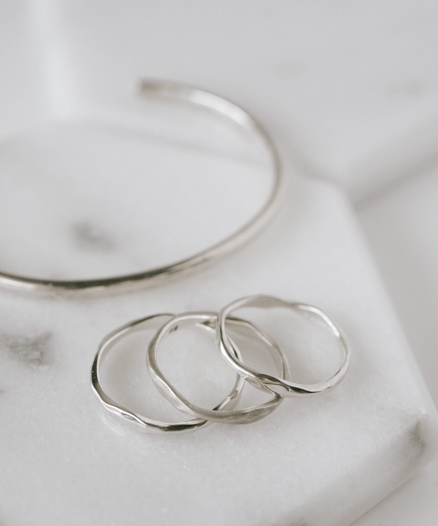 18K Gold Plated Sterling Silver 3 Layerd Wavy Ring | MERV