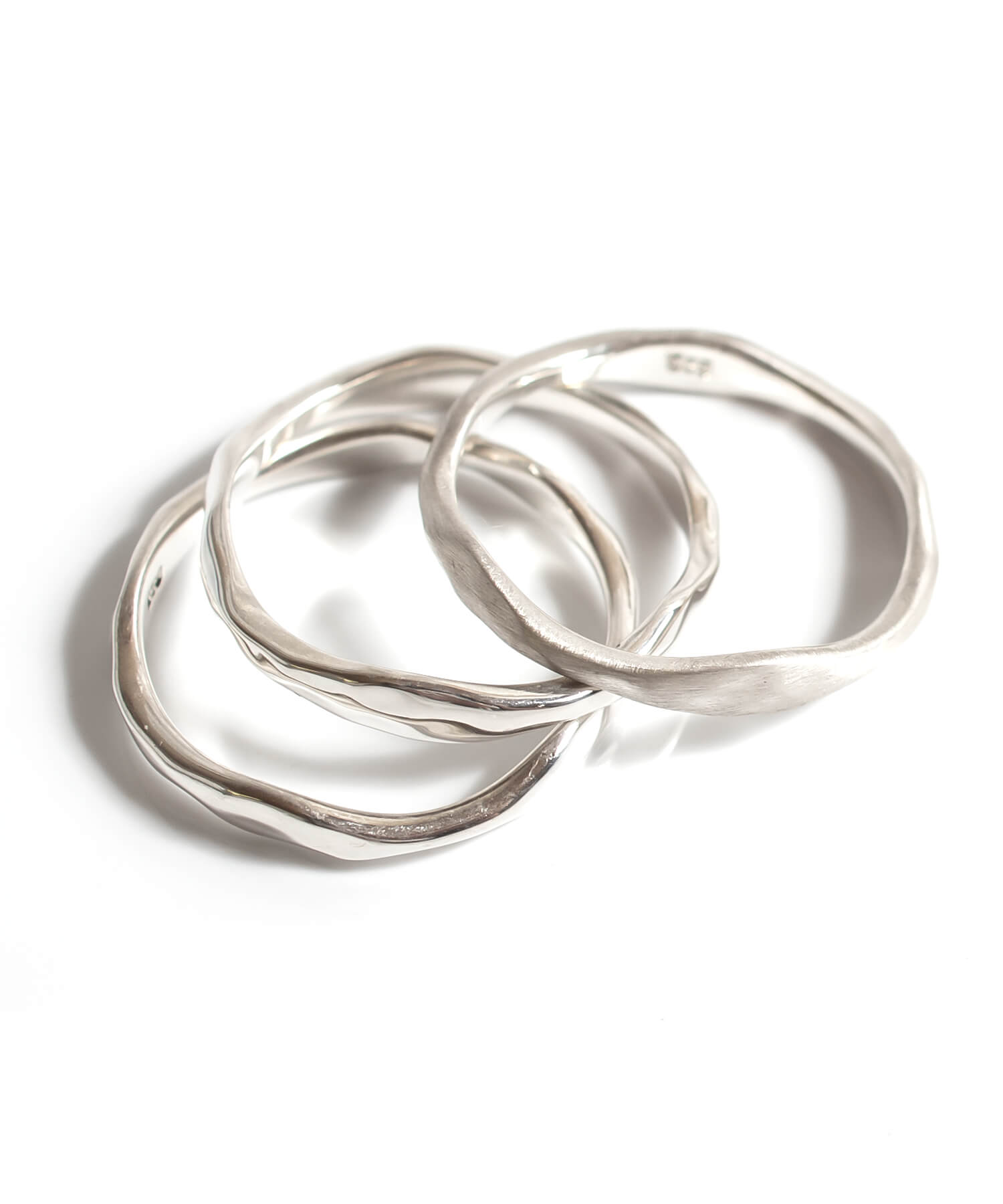 18K Gold Plated Sterling Silver 3 Layerd Wavy Ring | MERV