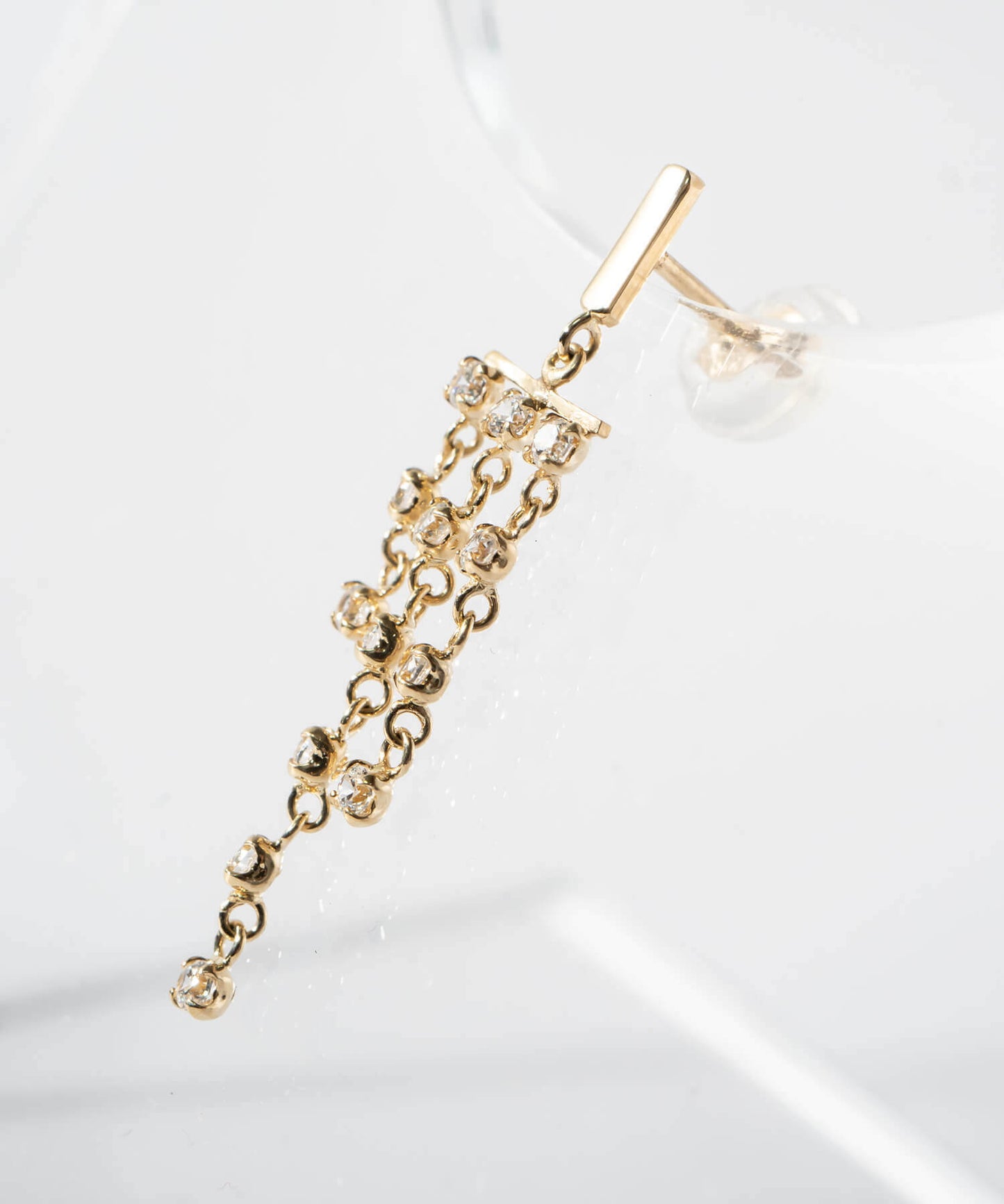 K10 Precious Fringe Chain Earring and Earcuff | METEOR EARRING & EAR CUFF