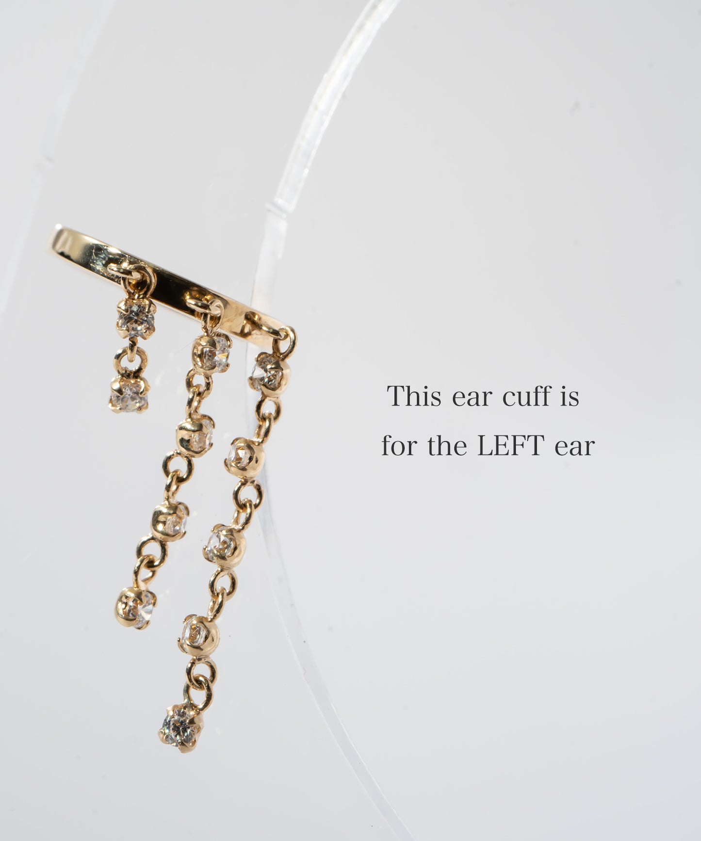 K10 Precious Fringe Chain Earring and Earcuff | METEOR EARRING & EAR CUFF