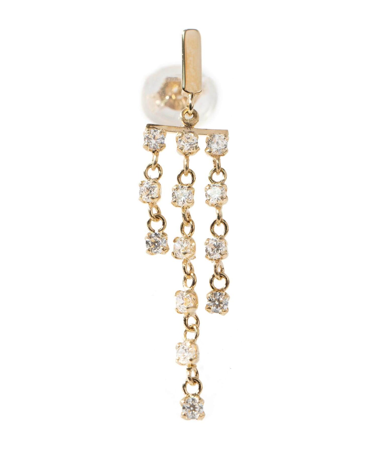 K10 Precious Fringe Chain Earring and Earcuff | METEOR EARRING & EAR CUFF