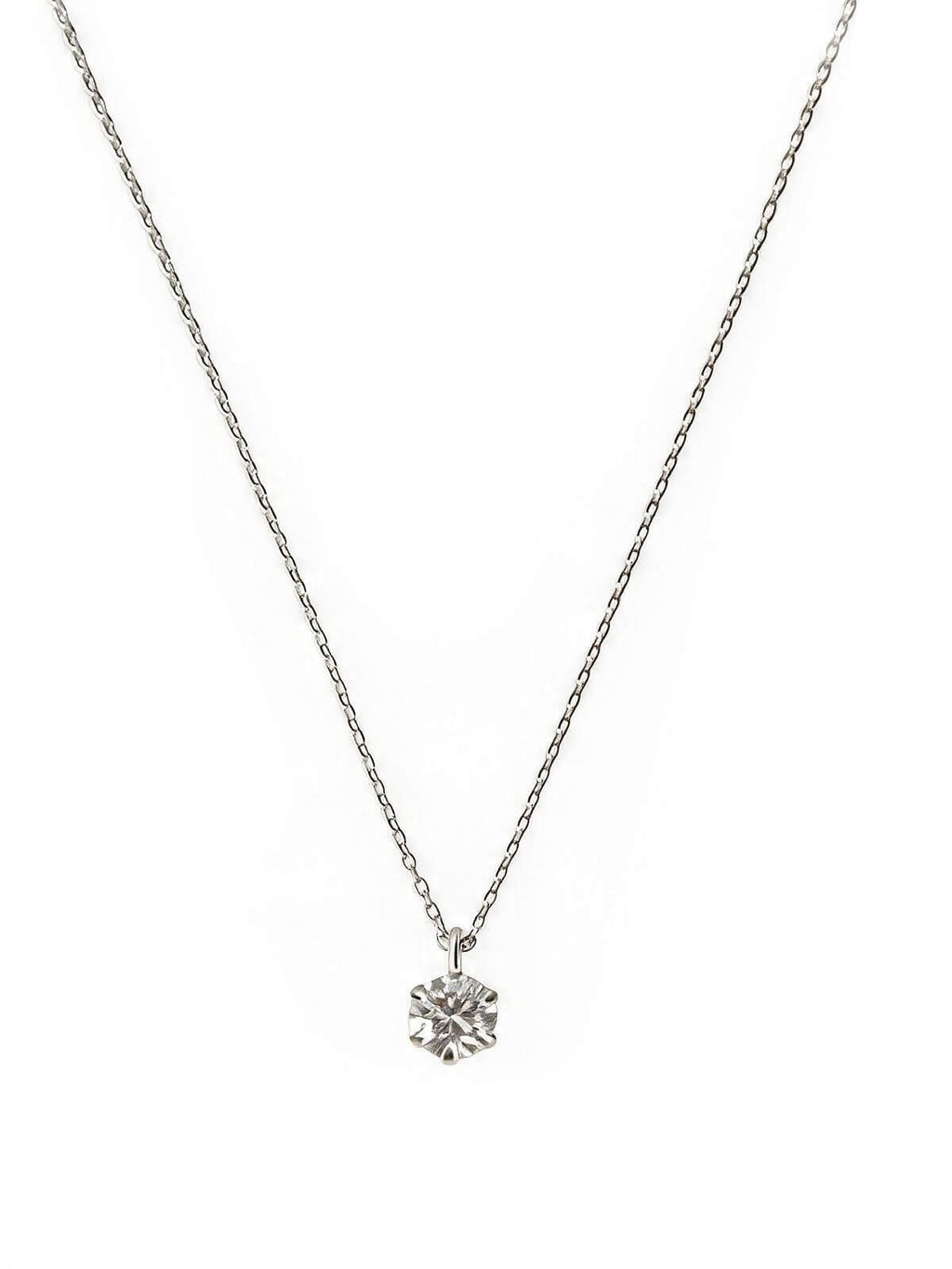 Platinum Solitaire Diamond Necklace 0.3ct | MICARE