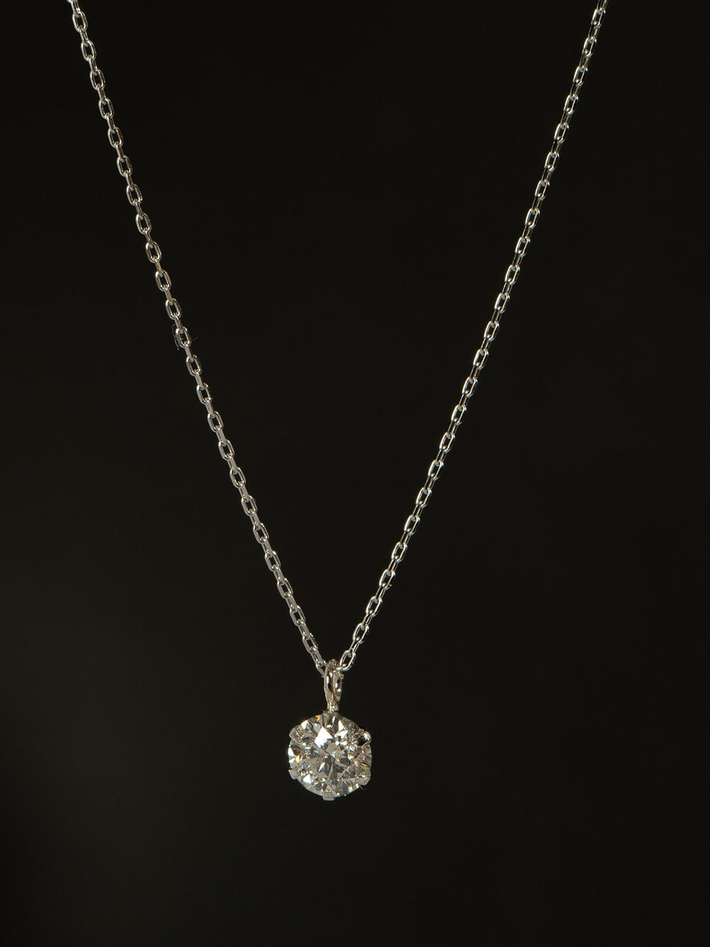 Platinum Solitaire Diamond Necklace 0.3ct | MICARE