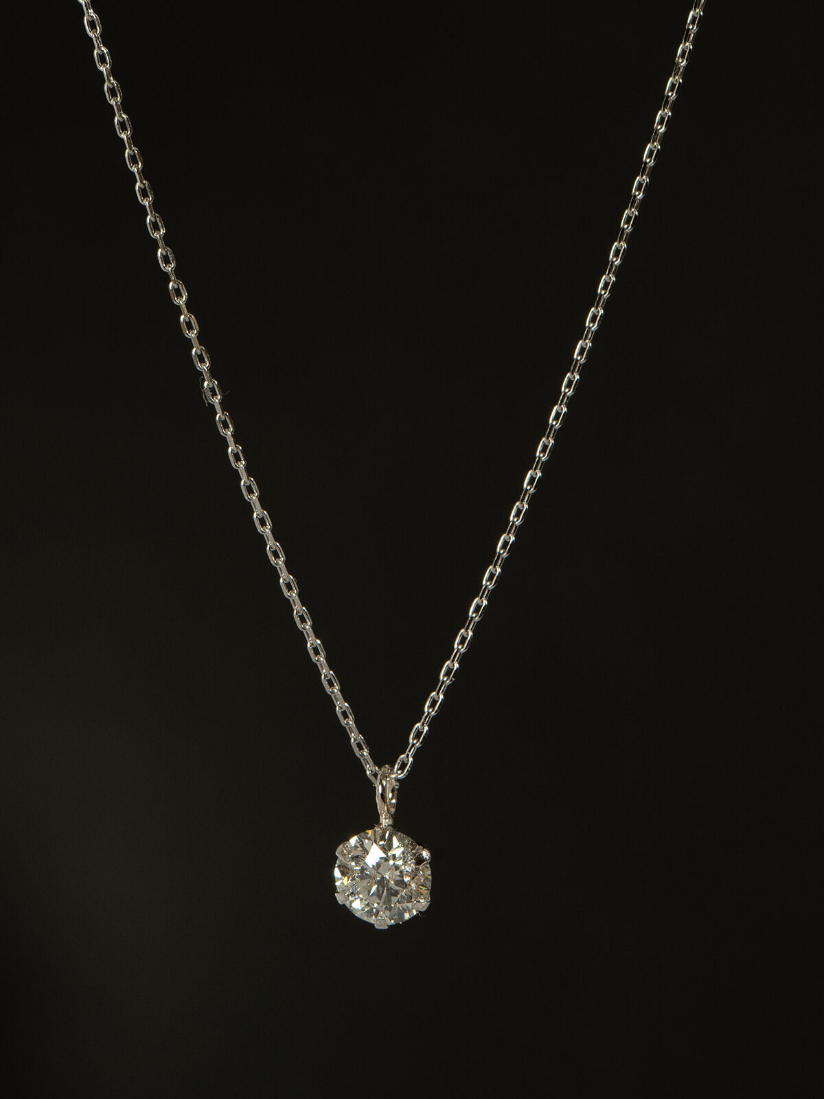 Platinum Solitaire Diamond Necklace 0.3ct | MICARE