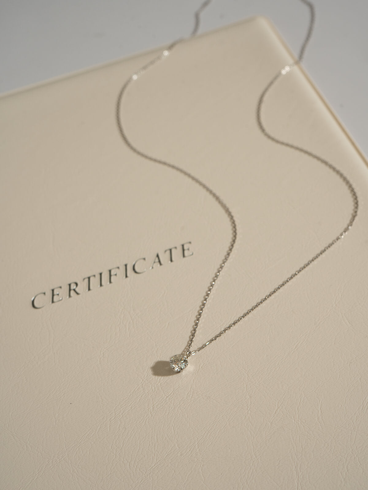 Platinum Solitaire Diamond Necklace 0.3ct | MICARE