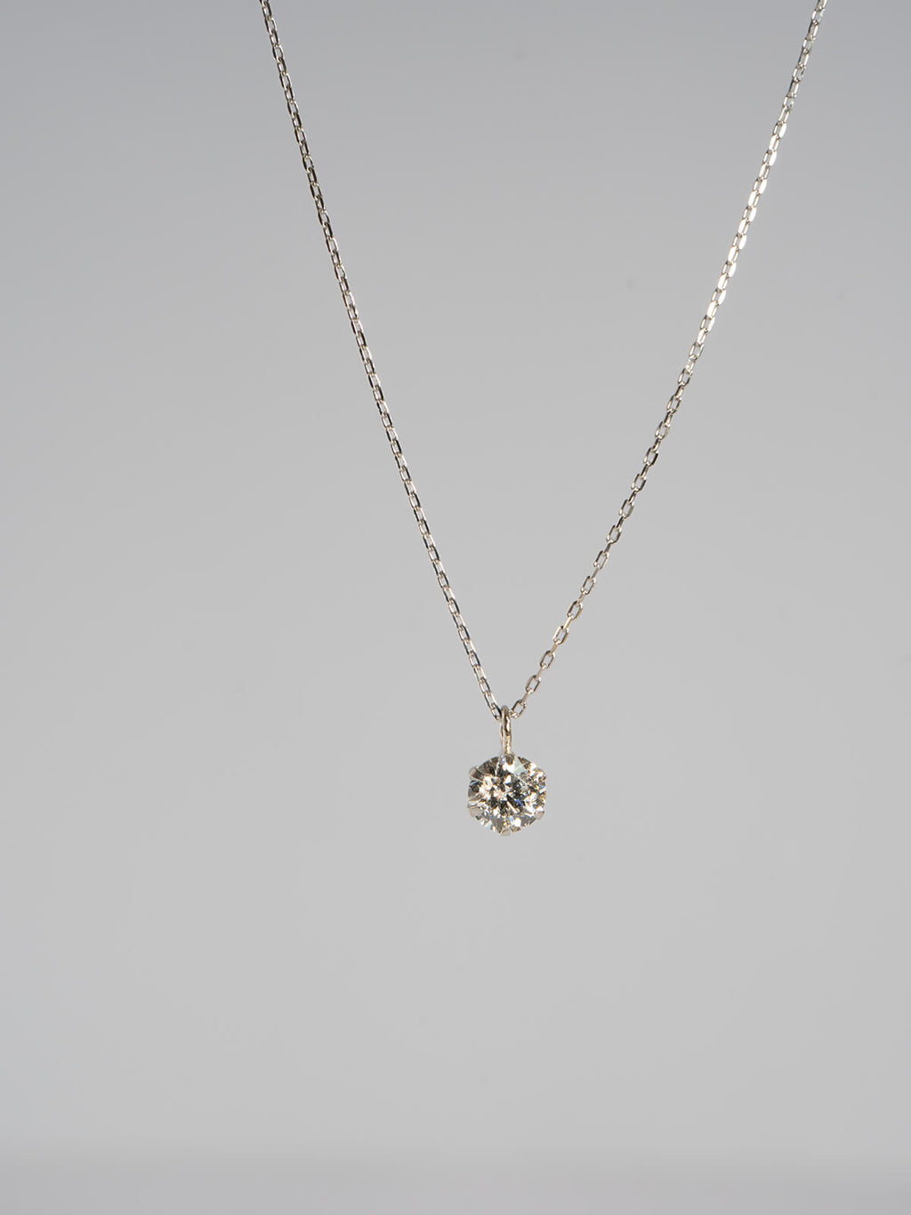 Platinum Solitaire Diamond Necklace 0.3ct | MICARE