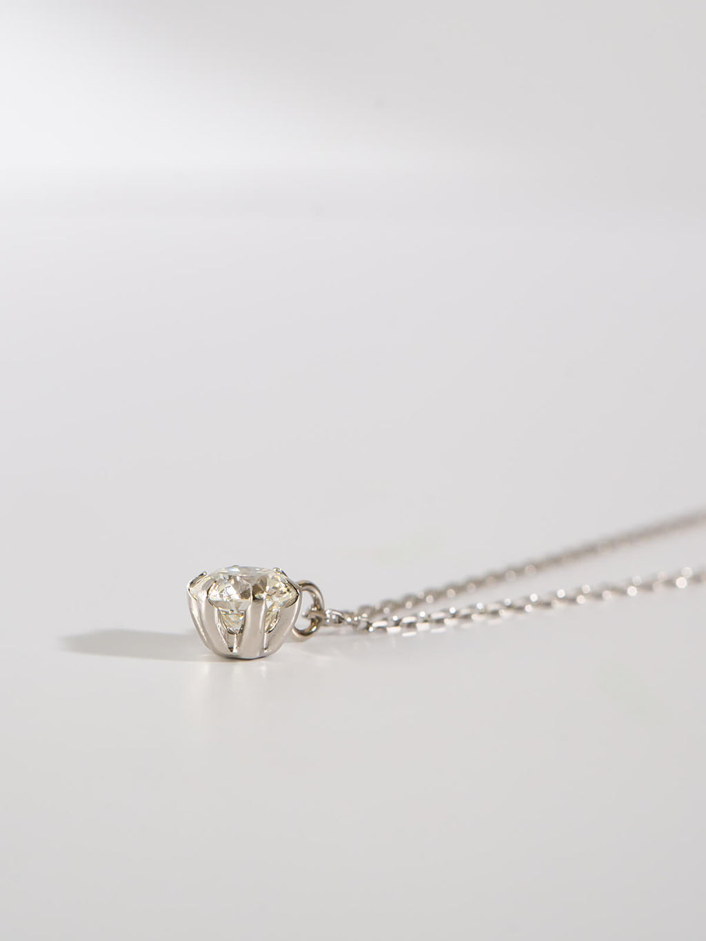 Platinum Solitaire Diamond Necklace 0.3ct | MICARE