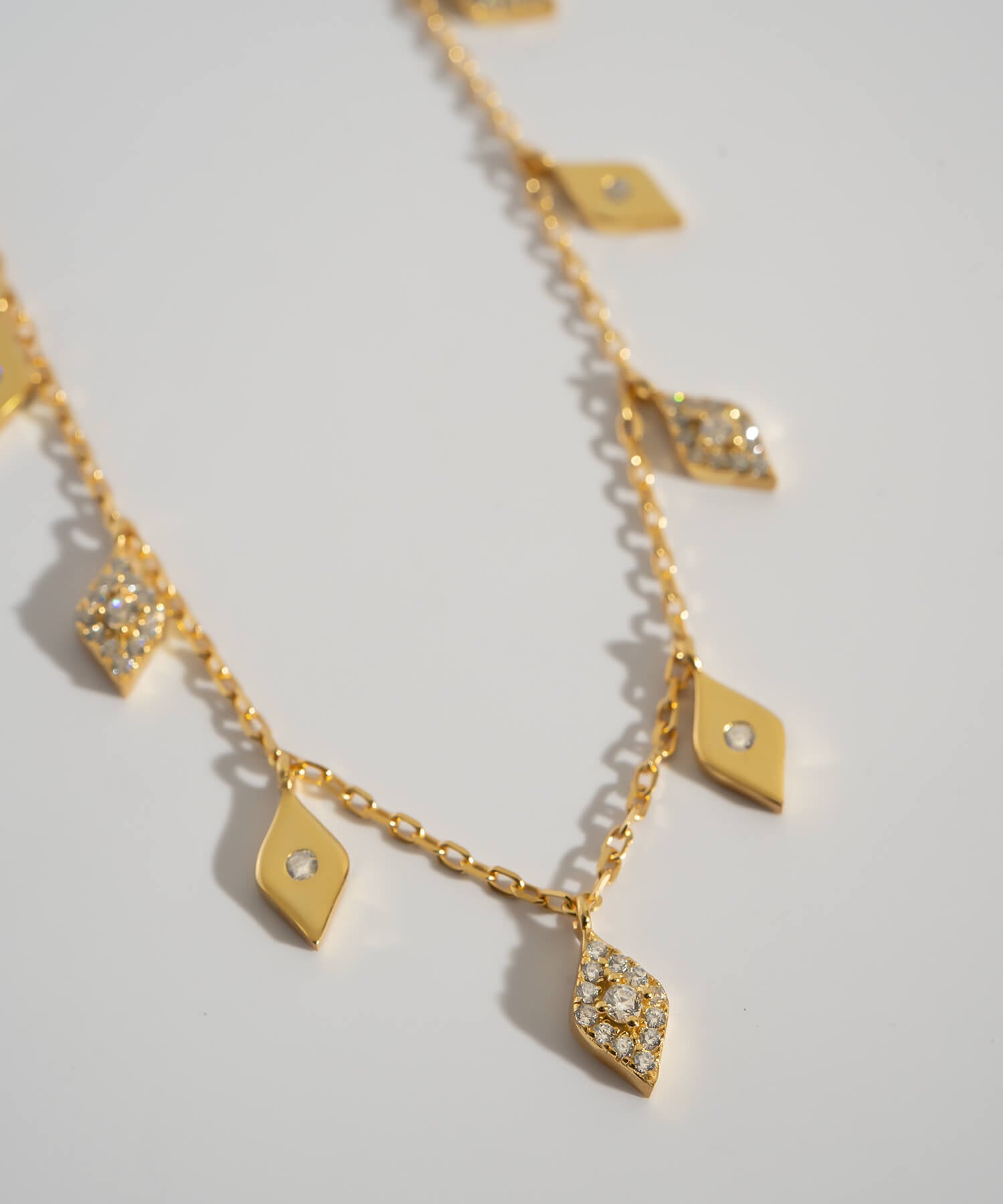 18K Gold Plated Sterling Silver Tinkle Choker Necklace | MIGELLA-DIA