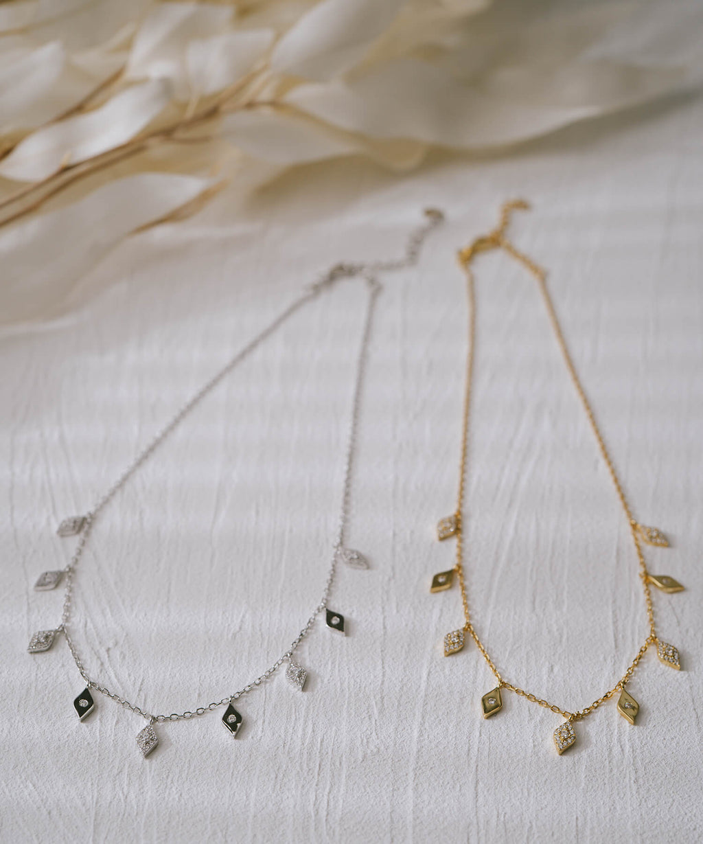 18K Gold Plated Sterling Silver Tinkle Choker Necklace | MIGELLA-DIA
