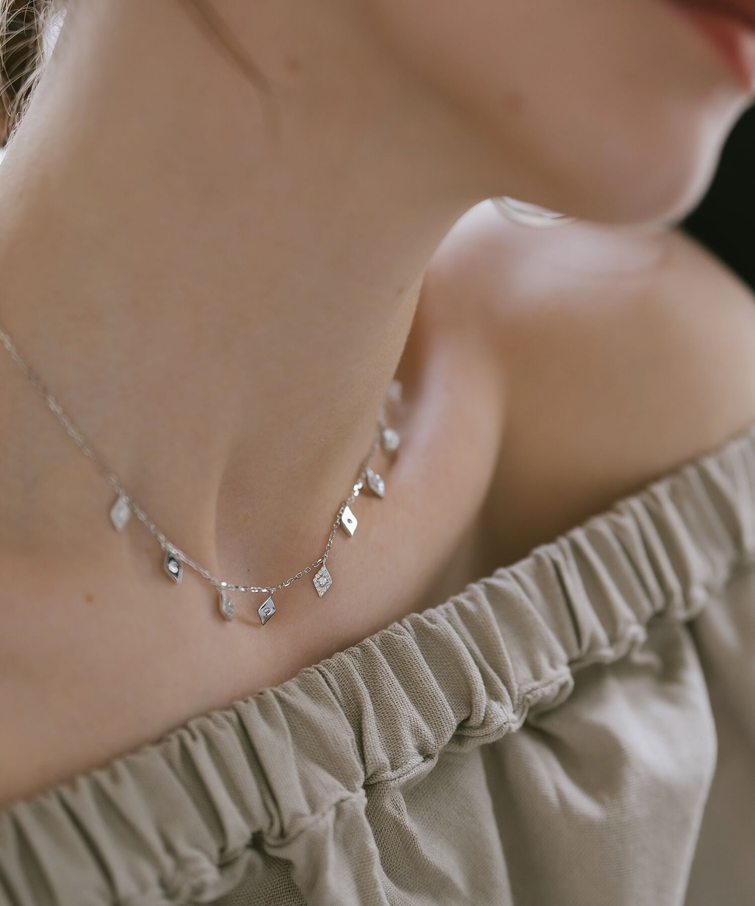 18K Gold Plated Sterling Silver Tinkle Choker Necklace | MIGELLA-DIA