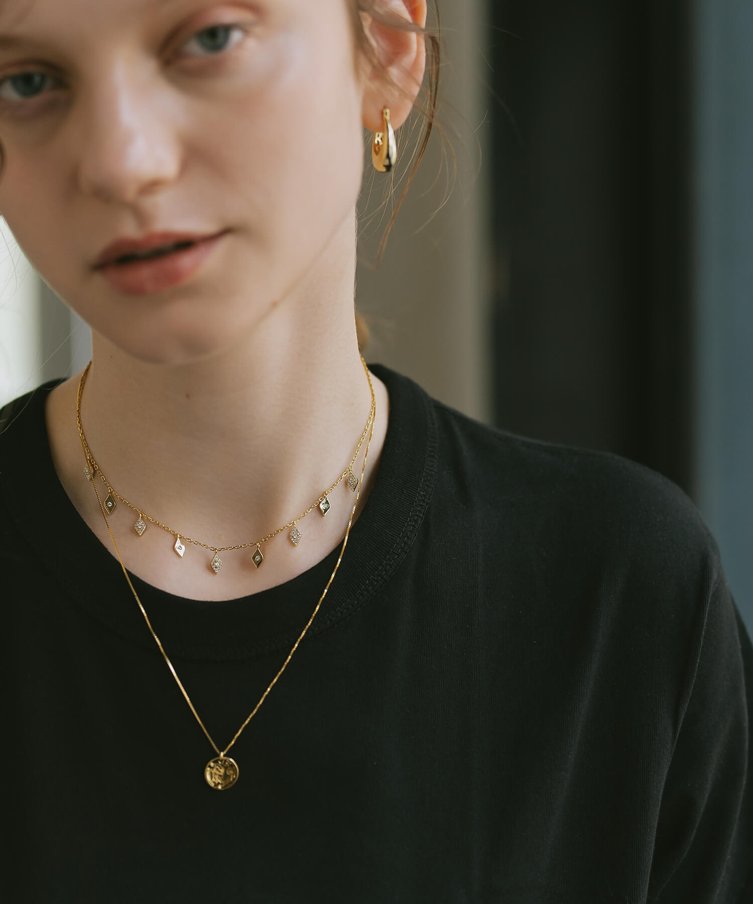 18K Gold Plated Sterling Silver Tinkle Choker Necklace | MIGELLA-DIA