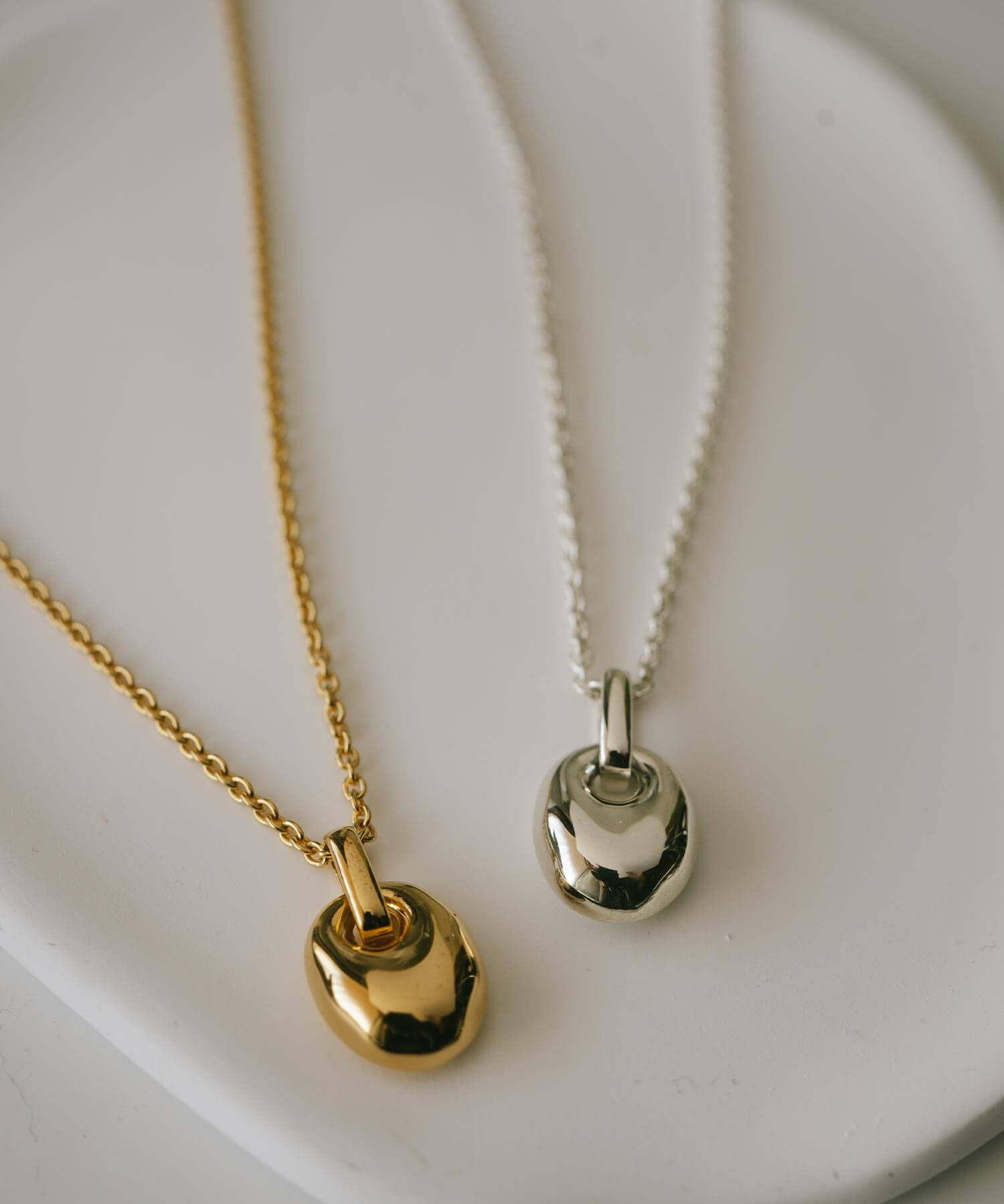 A Seed of Elegance Blooming in 18K Gold Plated Sterling Silver Necklace | MILIA