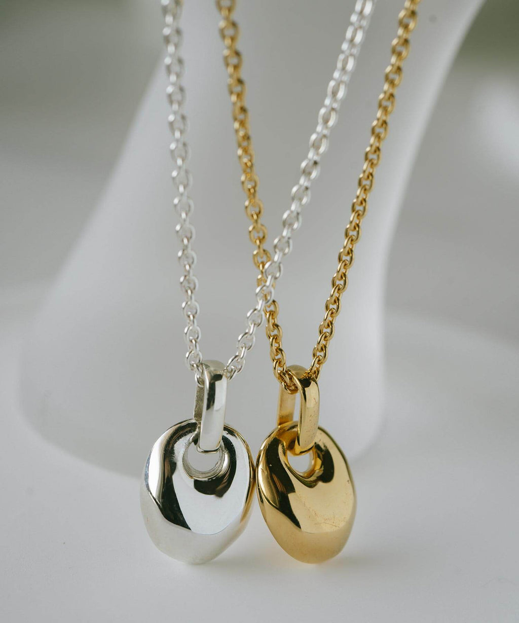 A Seed of Elegance Blooming in 18K Gold Plated Sterling Silver Necklace | MILIA