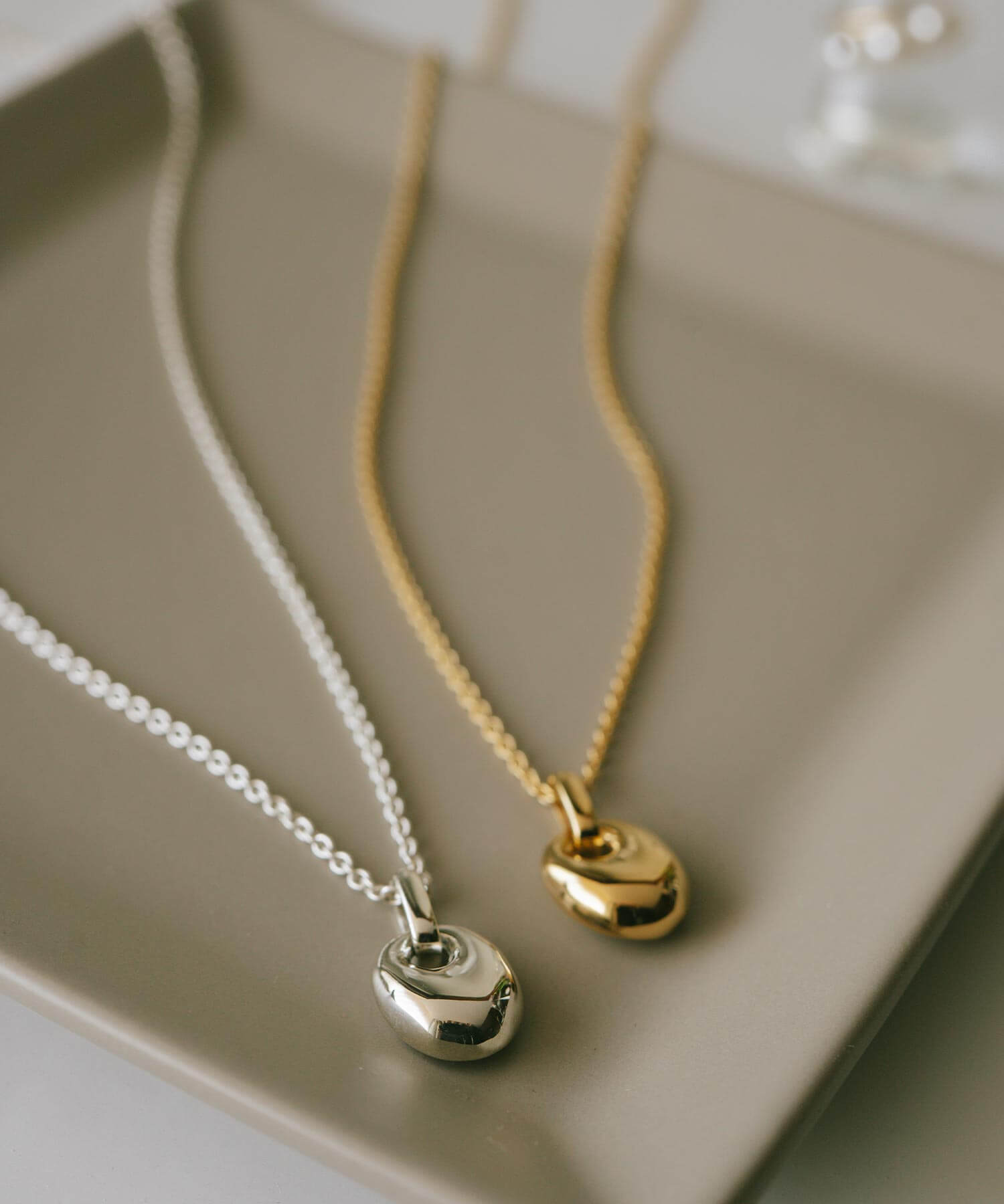 A Seed of Elegance Blooming in 18K Gold Plated Sterling Silver Necklace | MILIA