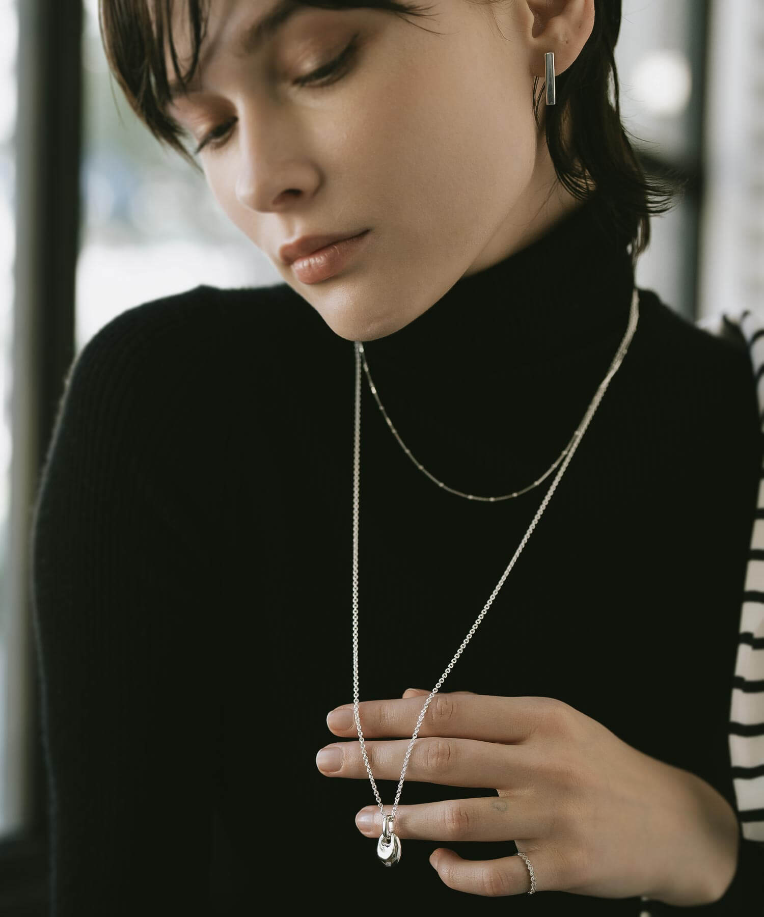 A Seed of Elegance Blooming in 18K Gold Plated Sterling Silver Necklace | MILIA