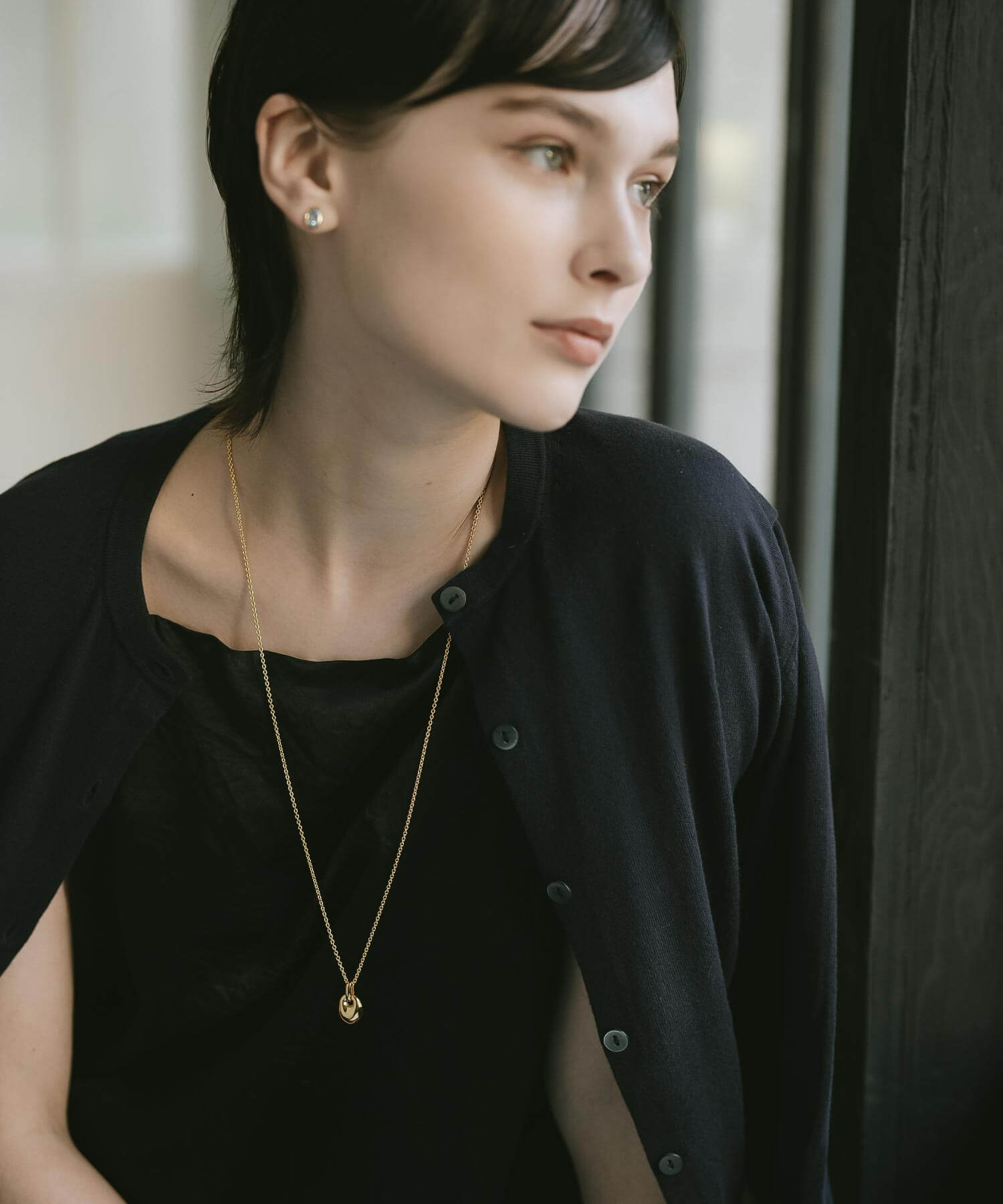 A Seed of Elegance Blooming in 18K Gold Plated Sterling Silver Necklace | MILIA