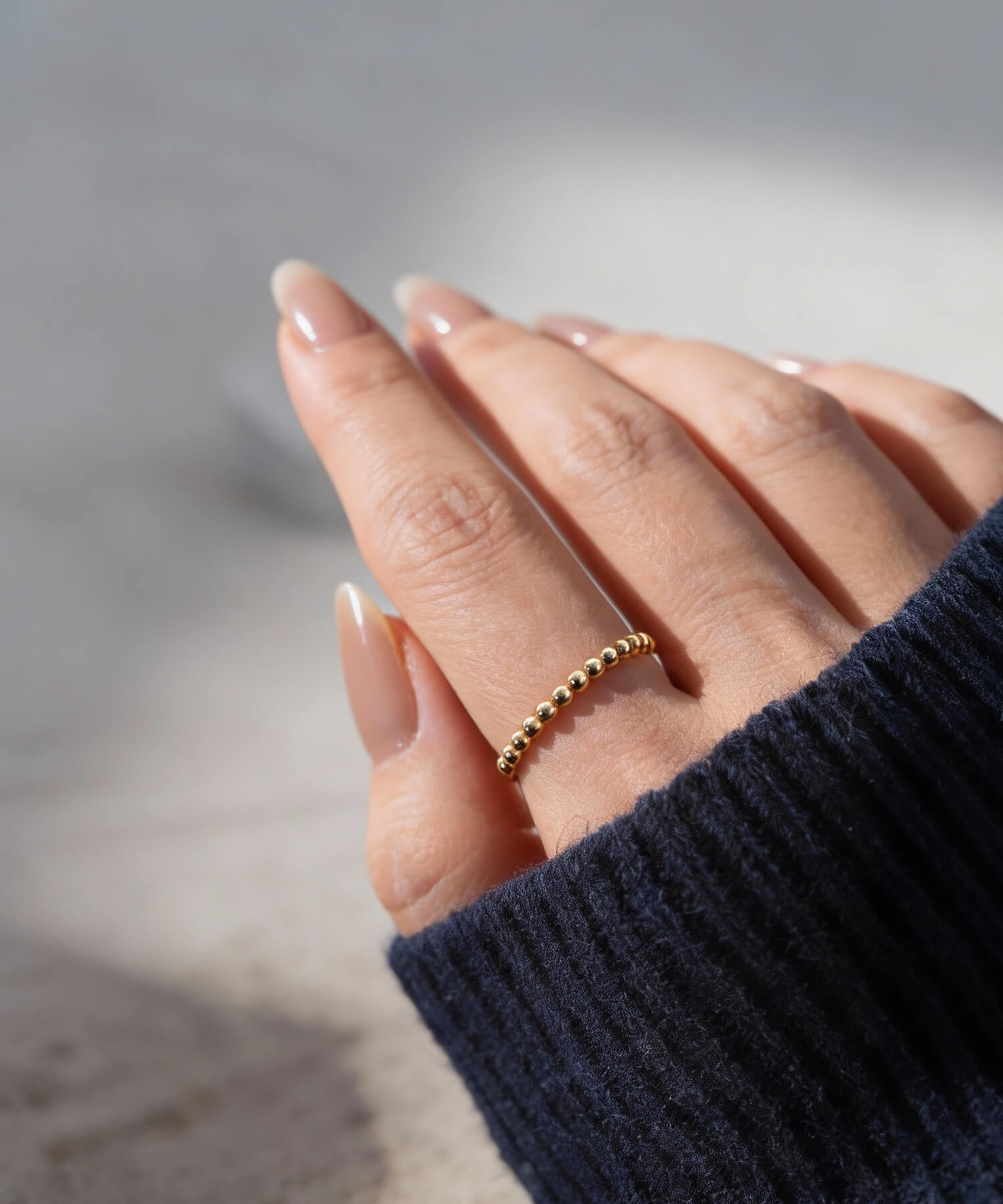 10K Gold Milgrain Delicate Ring | MILNE